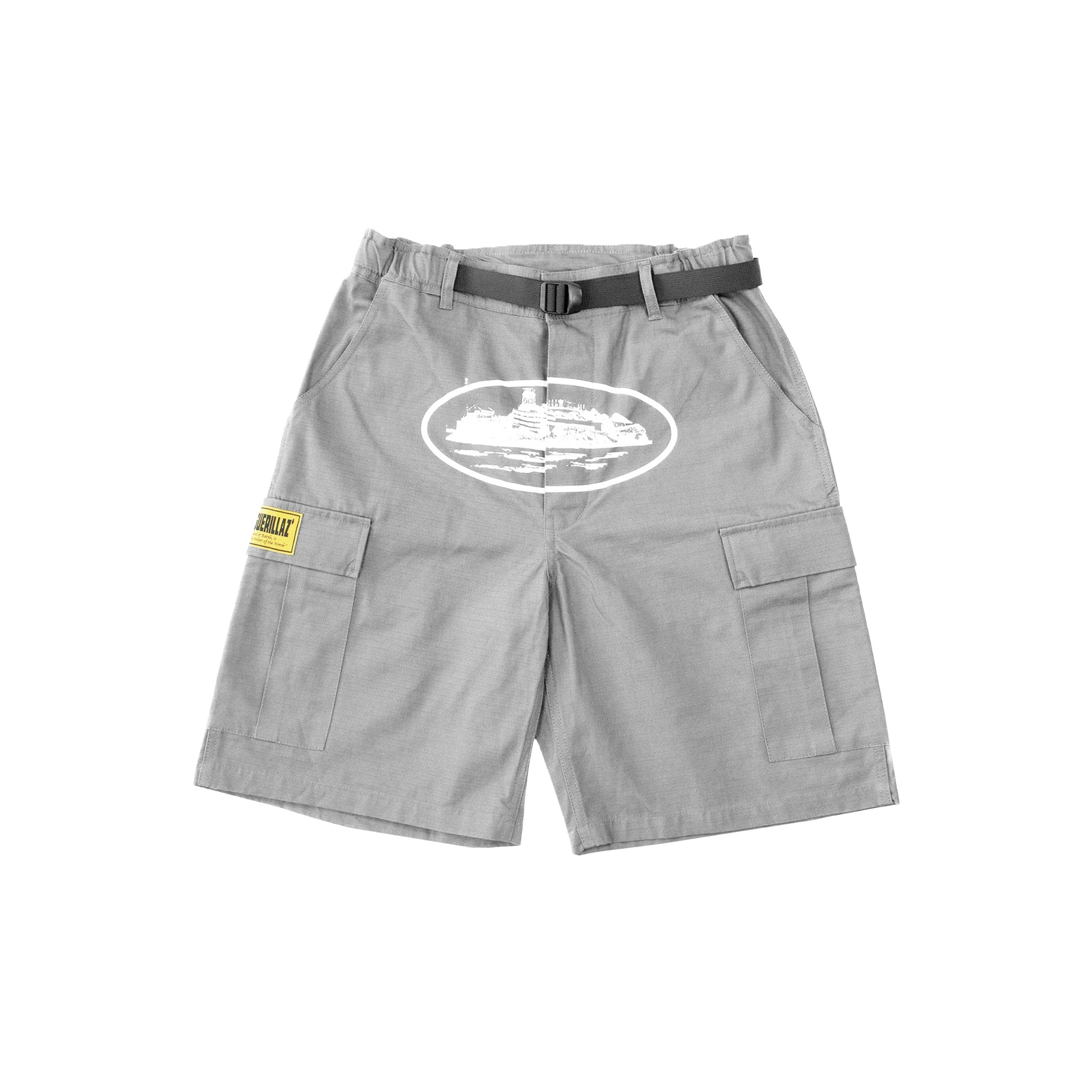 Corteiz Alcatraz Cargo Shorts – Grey | Australia New Zealand FRONT