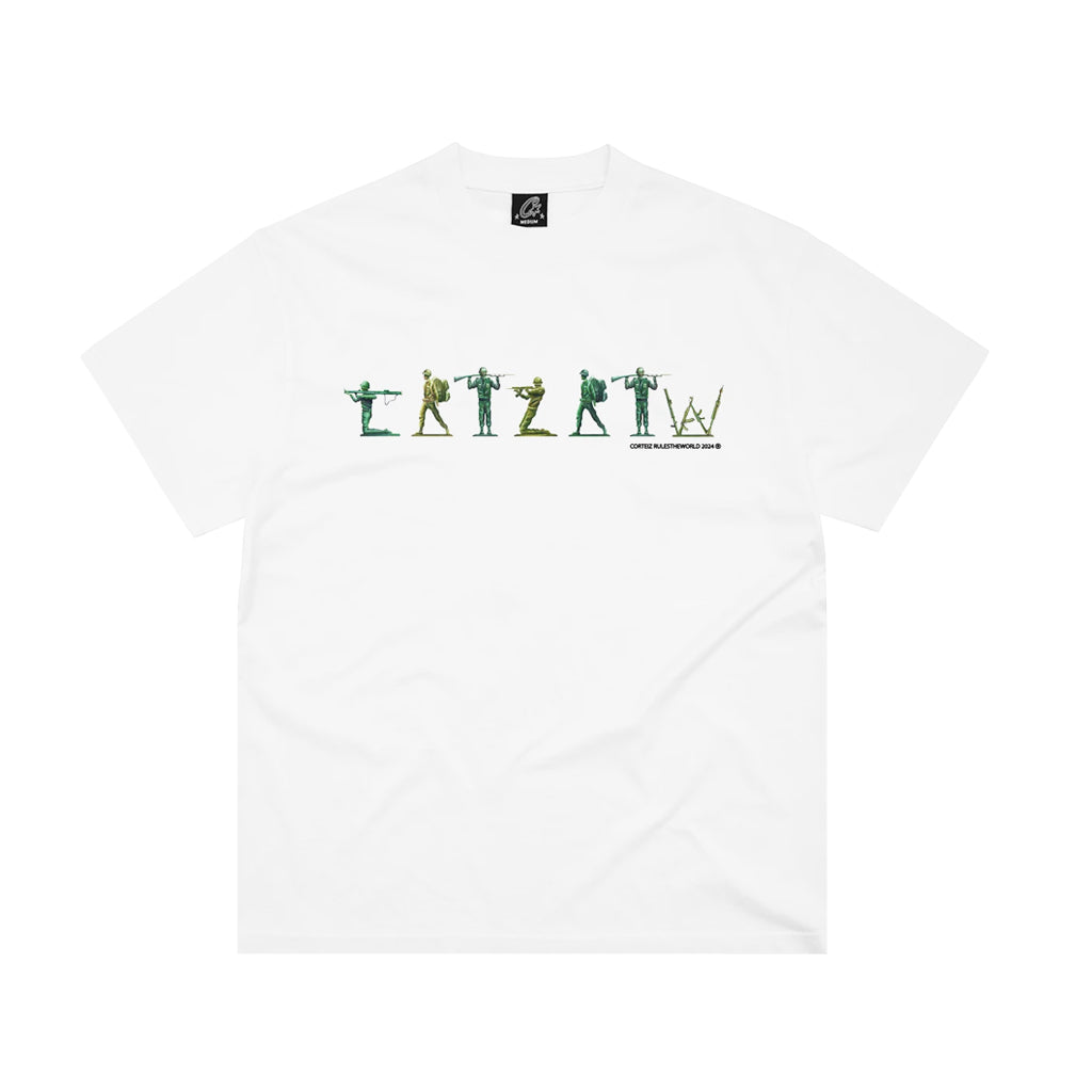 Corteiz Army Alphabet Tee – White | Australia New Zealand
