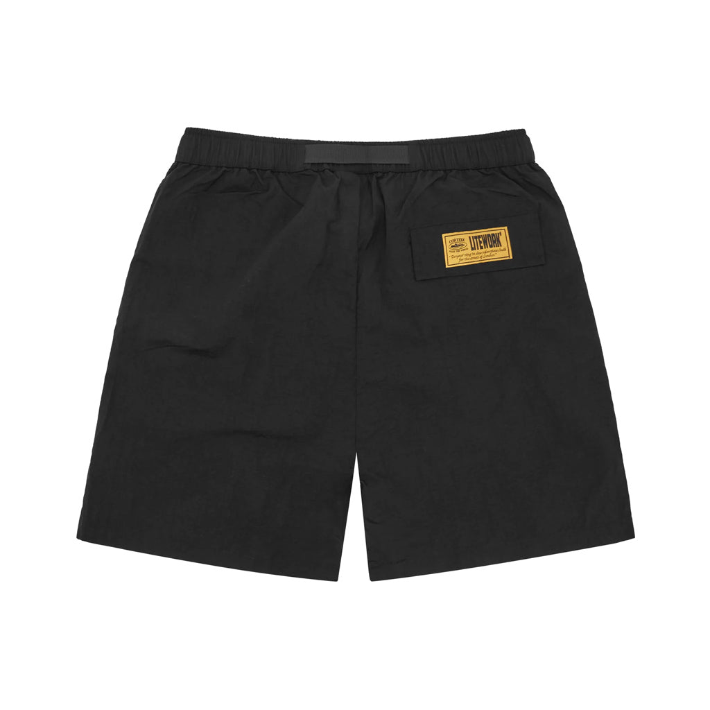Corteiz CRTZ Nylon Shorts – Black BACK | Australia New Zealand