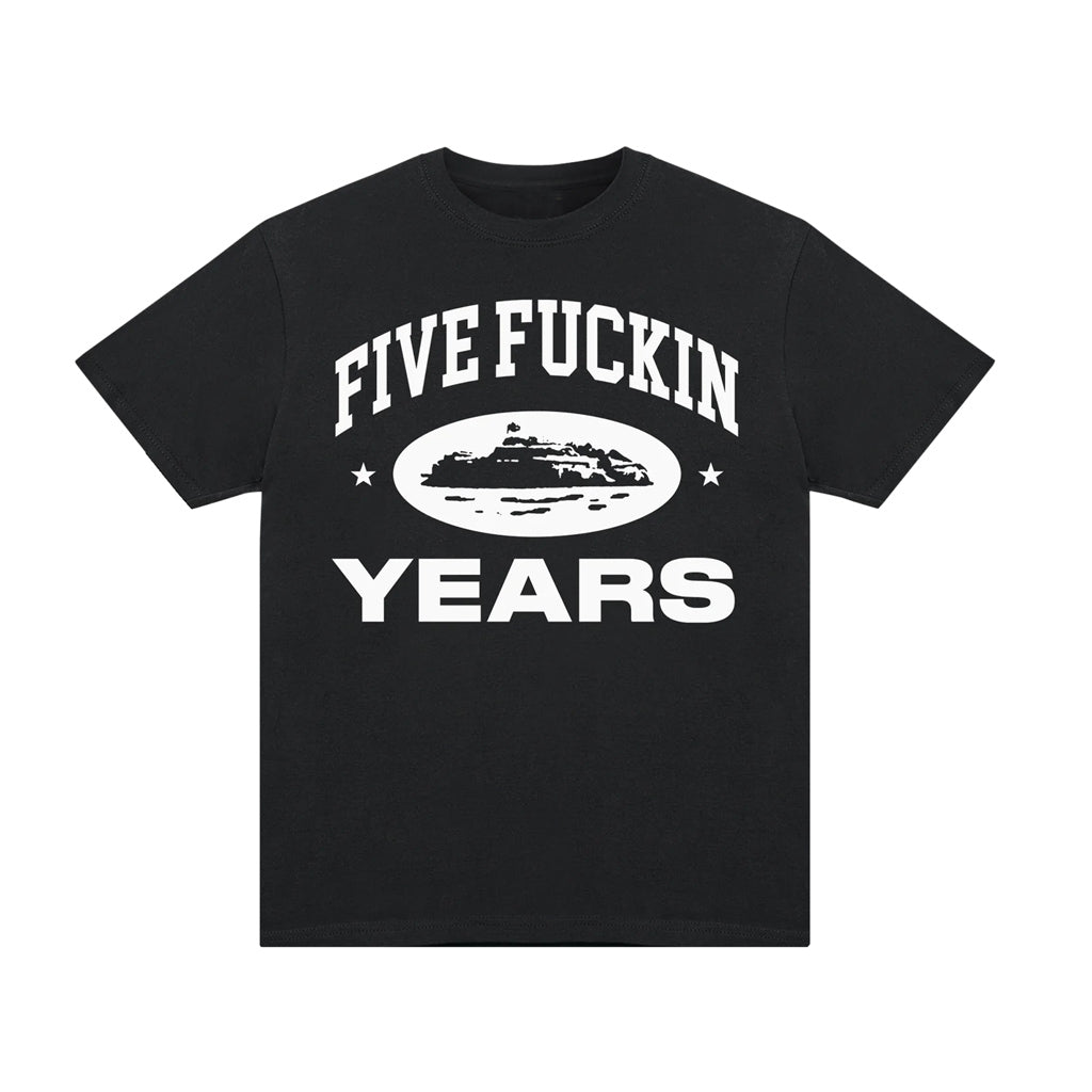 Corteiz Five Fuckin Years Tee – Black | Australia New Zealand