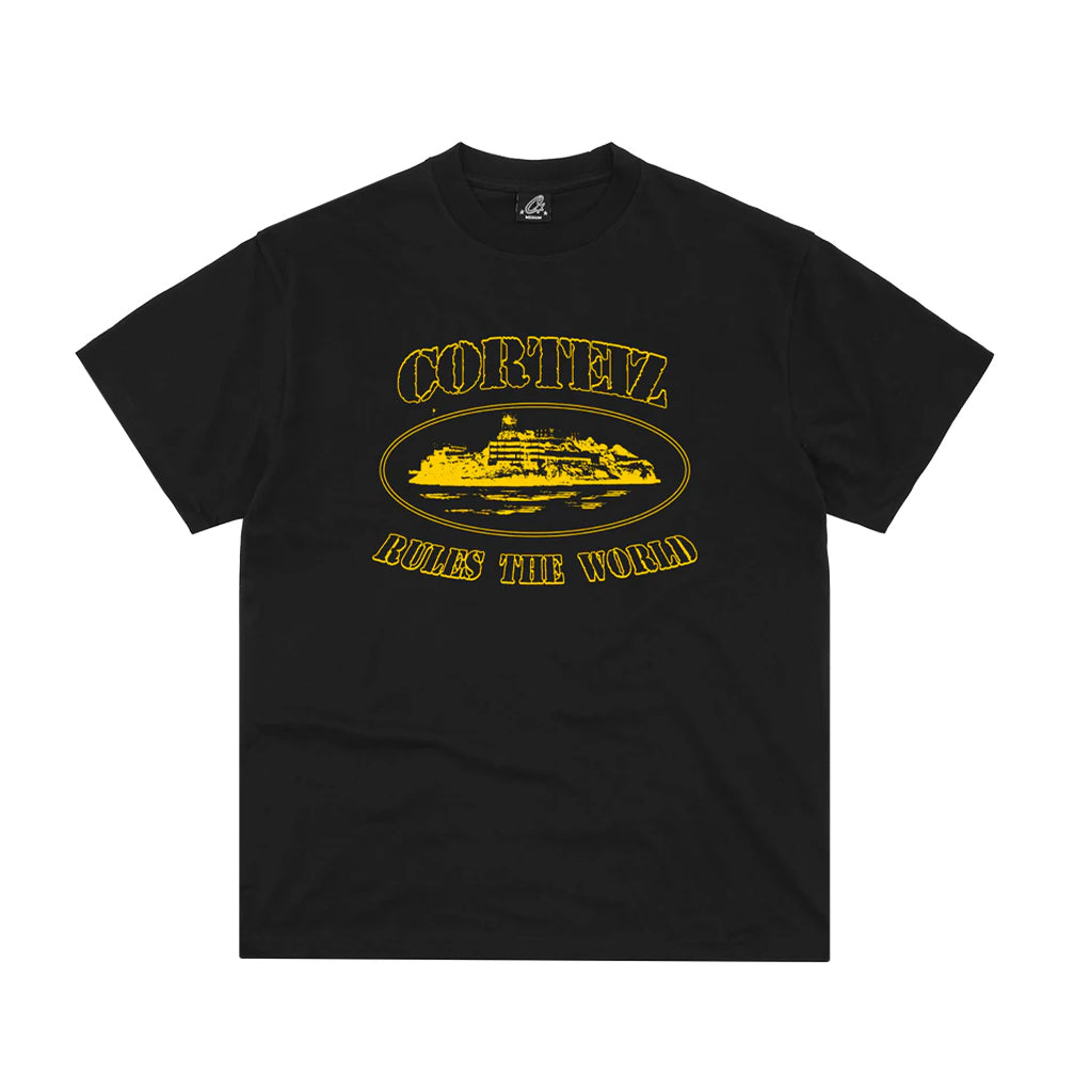 Corteiz OG Alcatraz RTW Tee – Honey Black | Australia New Zealand