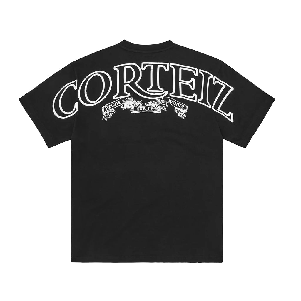 Corteiz Royale Heavyweight Tee – Black | Australia New Zealand FRONT