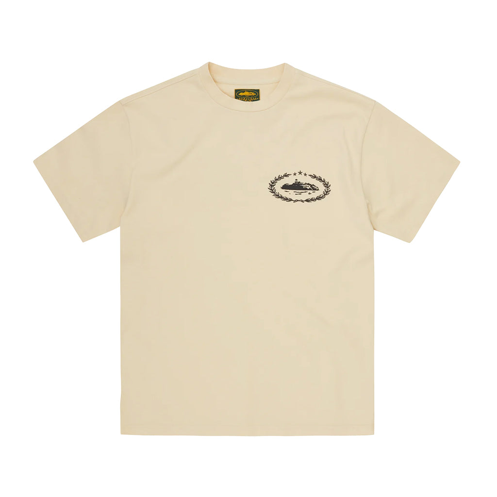 Corteiz Royale Heavyweight Tee – Cream | Australia New Zealand FRONT