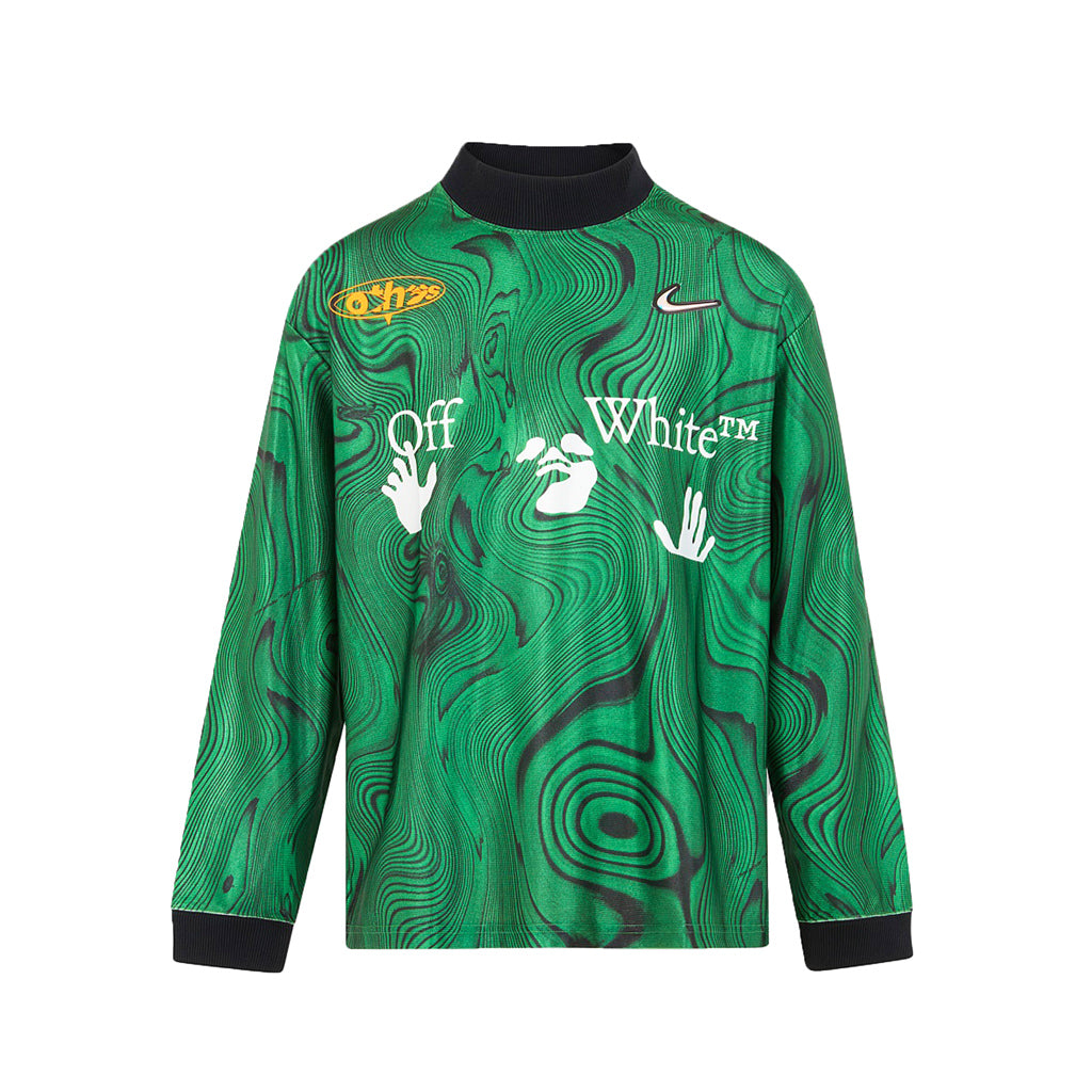 Nike x Off White 001 Soccer Jersey Kelly Green Points Streetwear Store Brisbane