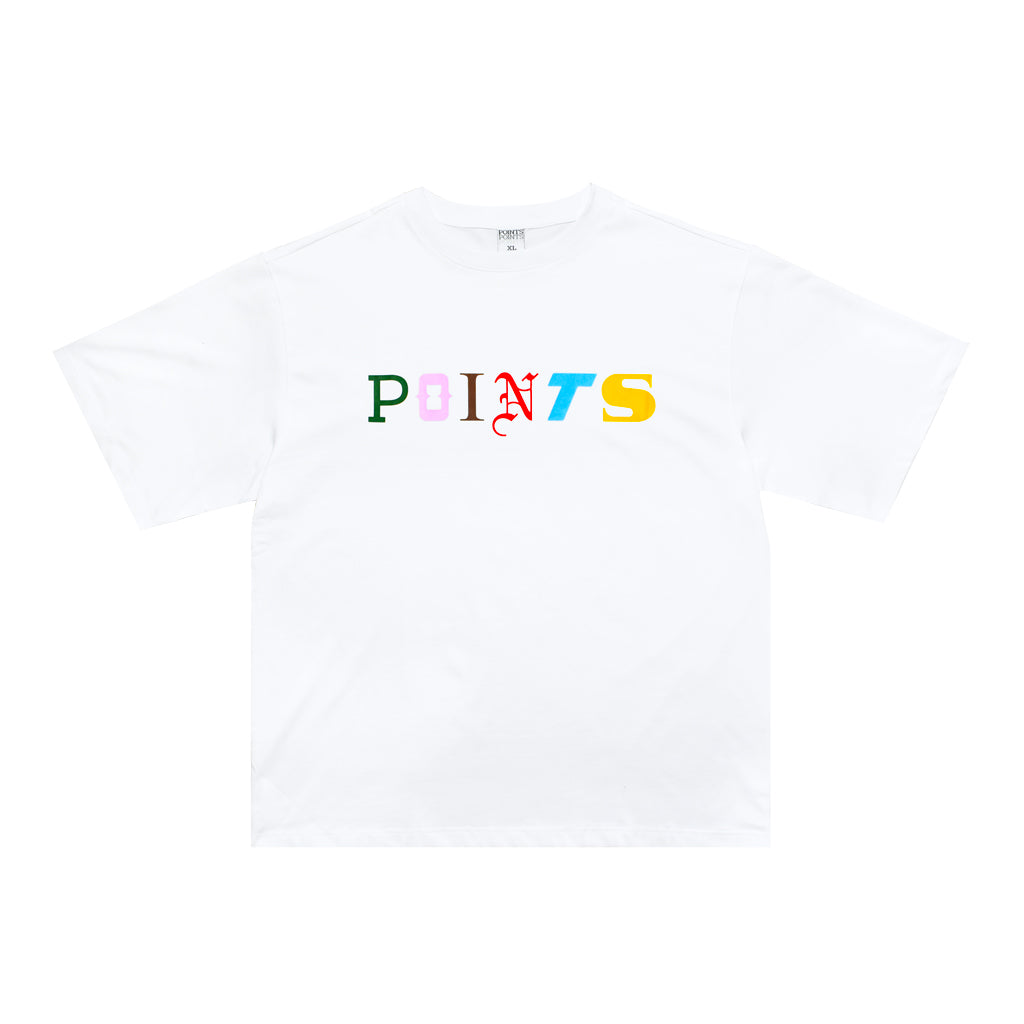 Points Font Tee - White | Australia New Zealand