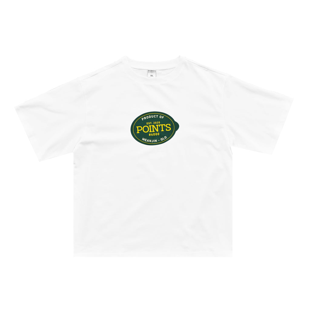 Points Fruit Sticker Tee - White | Australia New Zealand