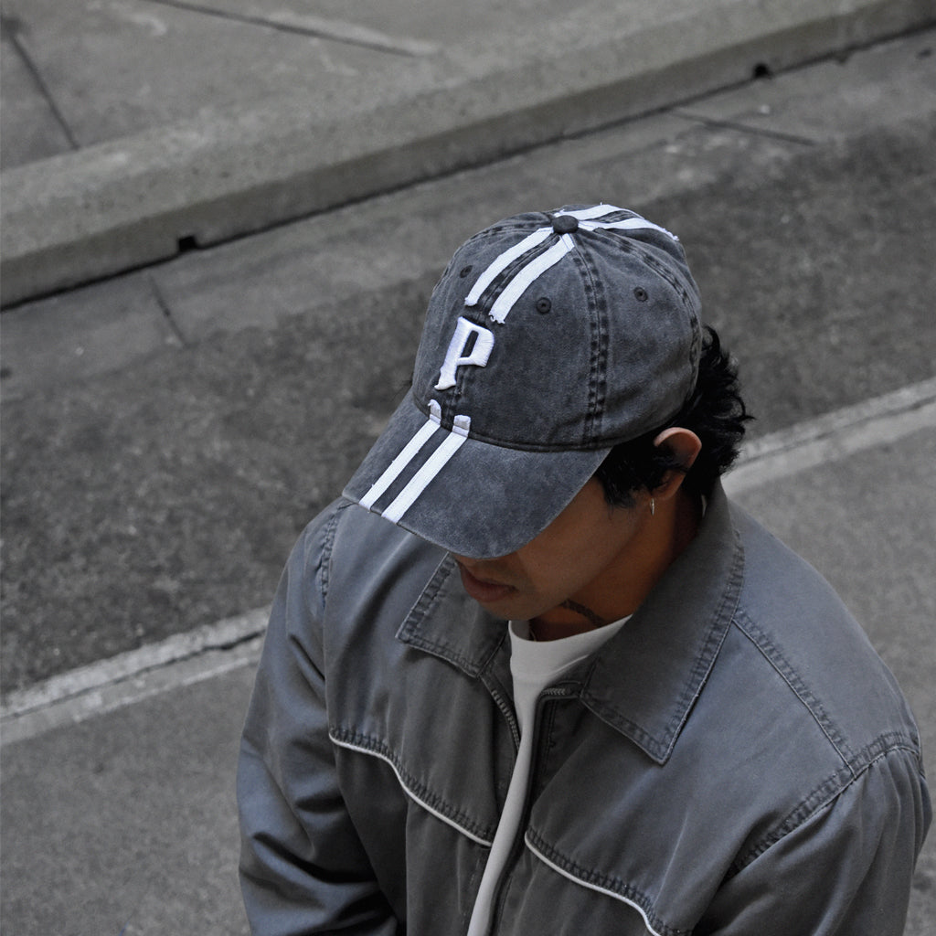 Points Twin Stripe Cap - Washed Black | Australia ON HEAD WORN