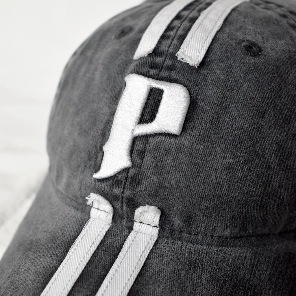 Points Twin Stripe Cap - Washed Black | Australia CLOSE UP