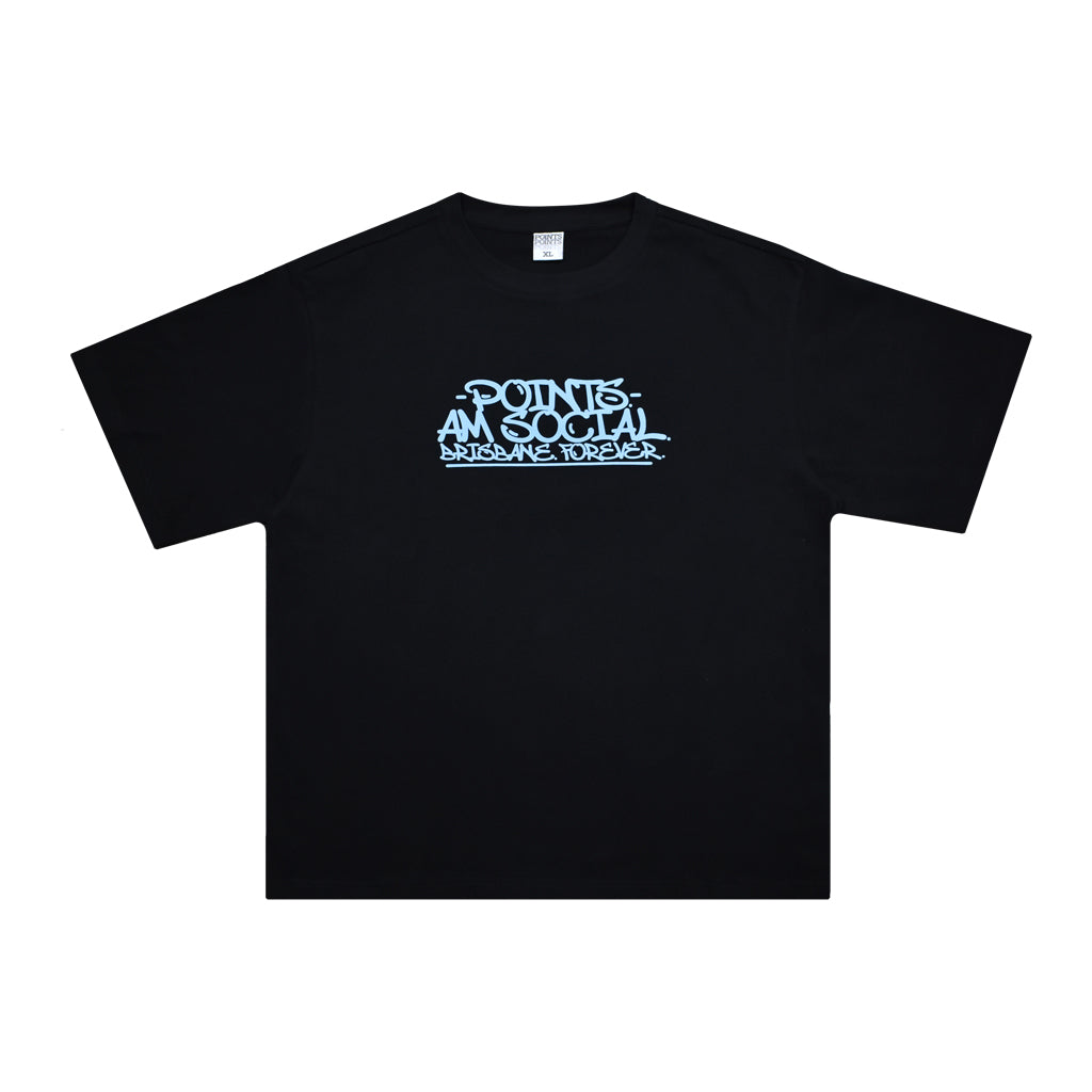 Points x AM Social Tee - Black FRONT Australia New Zealand
