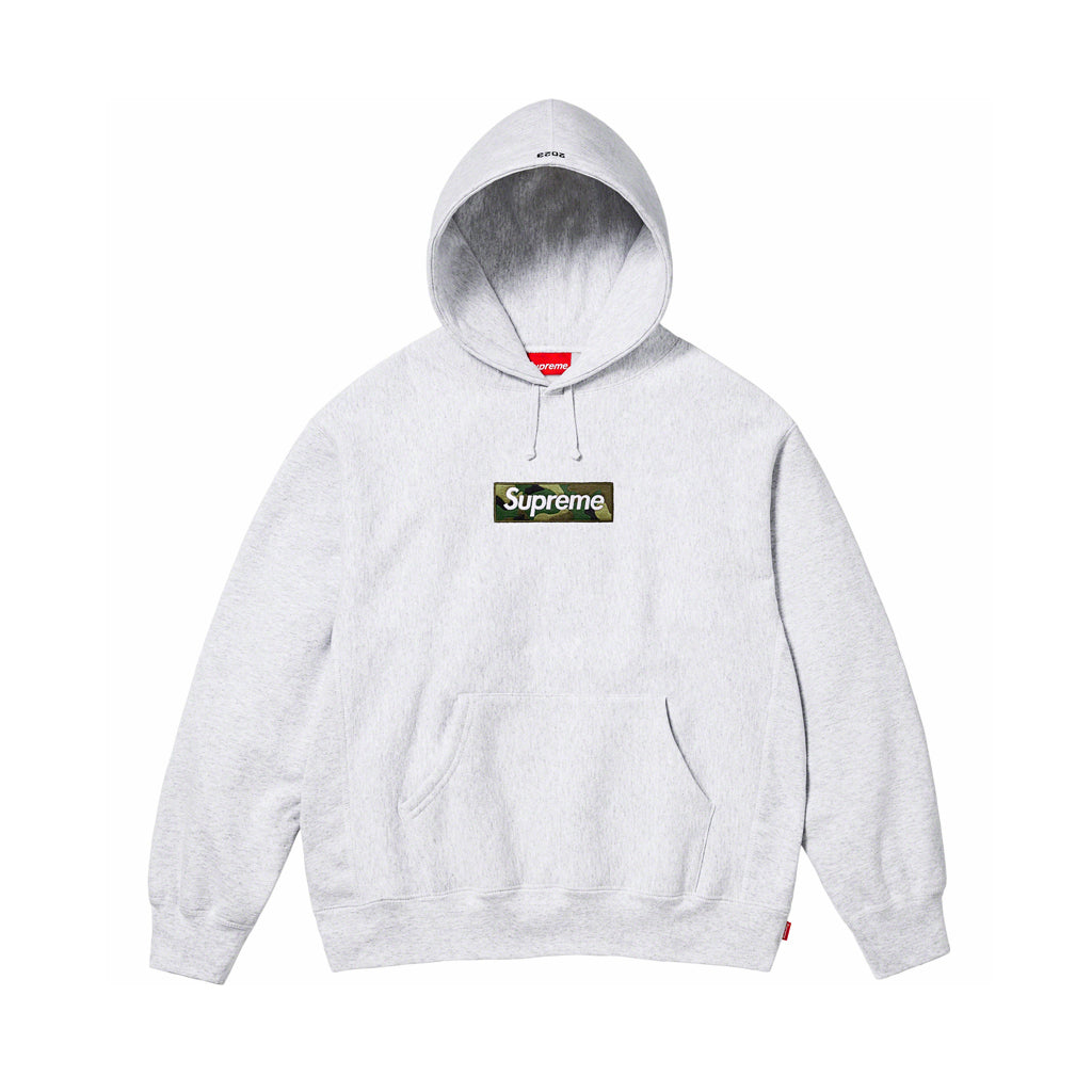 Supreme Box Logo Hooded Sweatshirt 2023 – Ash Grey / Camo | Australia New Zealand