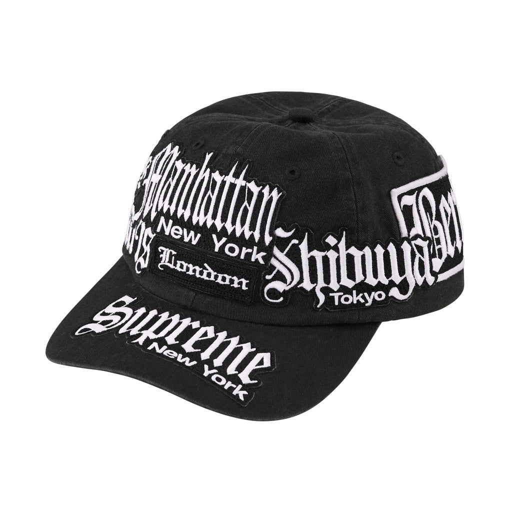 Supreme City Patches 6-Panel Cap - Black | Australia New Zealand