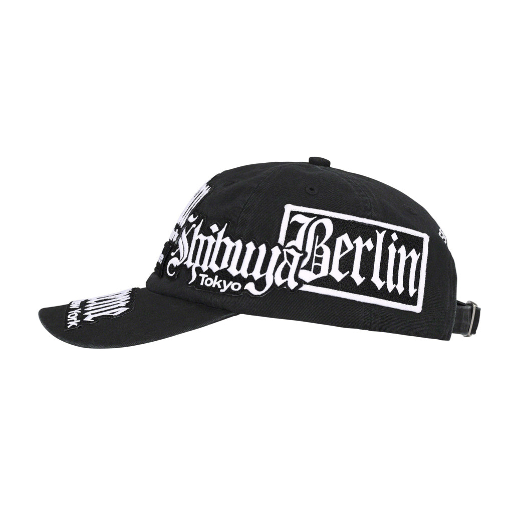 Supreme City Patches 6-Panel Cap - Black | Australia New Zealand