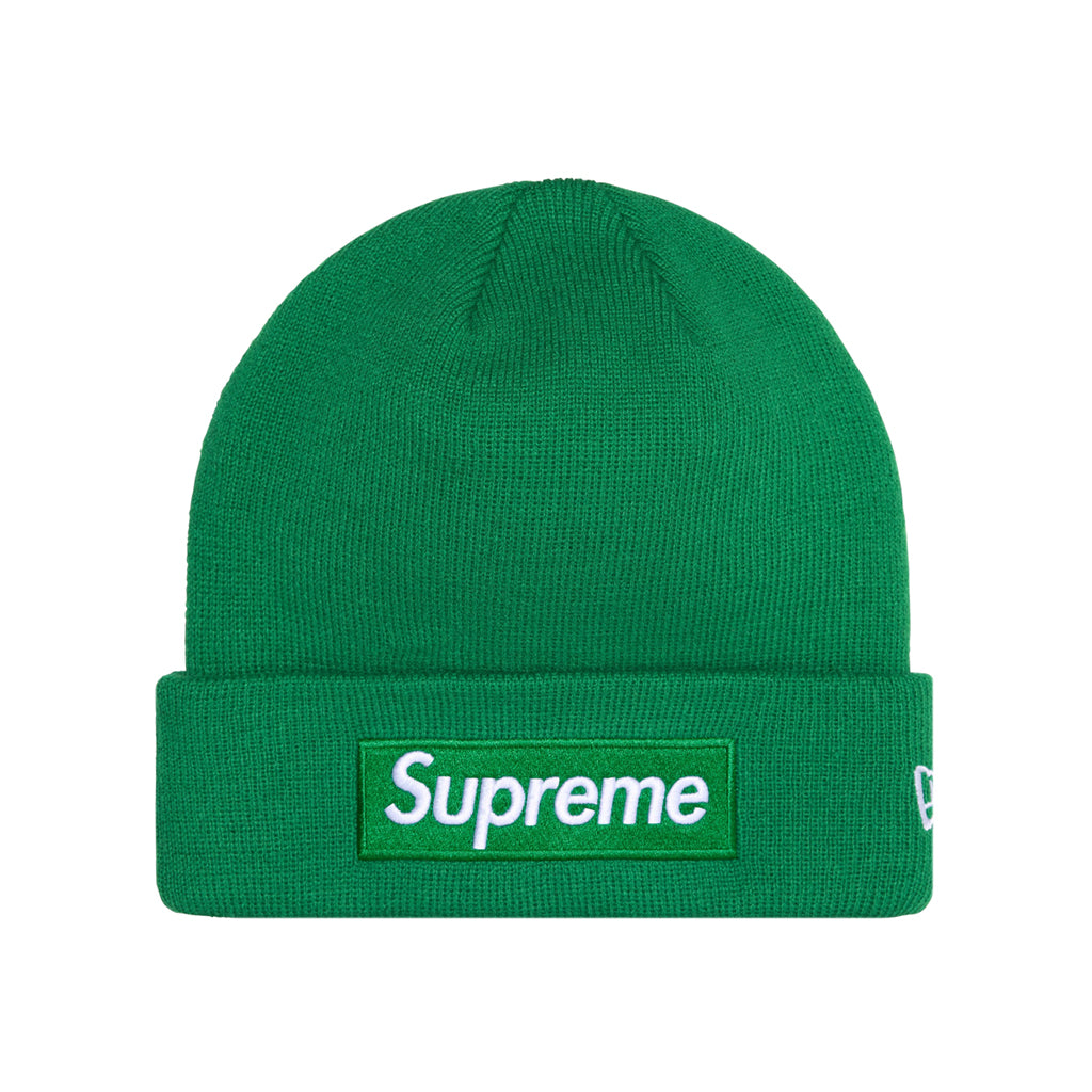 Supreme x New Era Box Logo Beanie – Green | Australia New Zealand FRONT