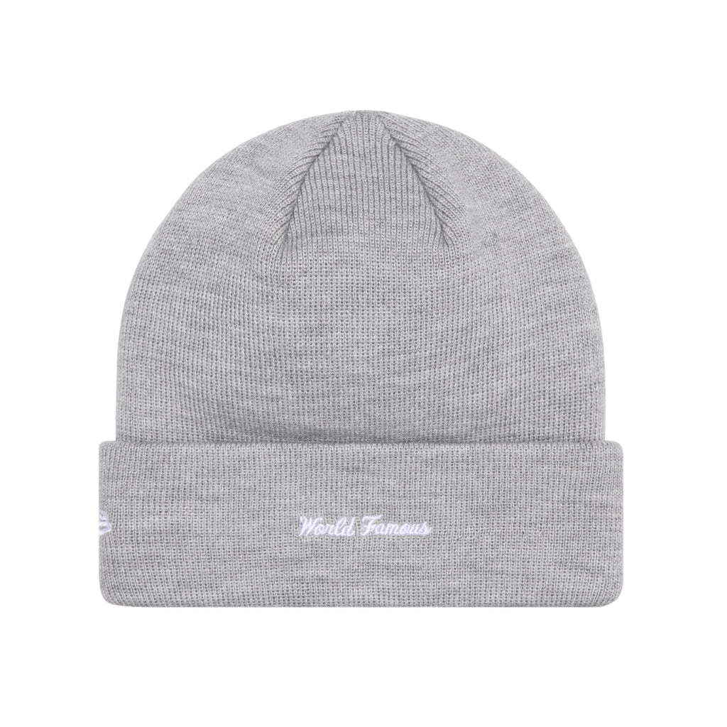 Supreme x New Era Box Logo Beanie – Heather Grey| Australia New Zealand BACK