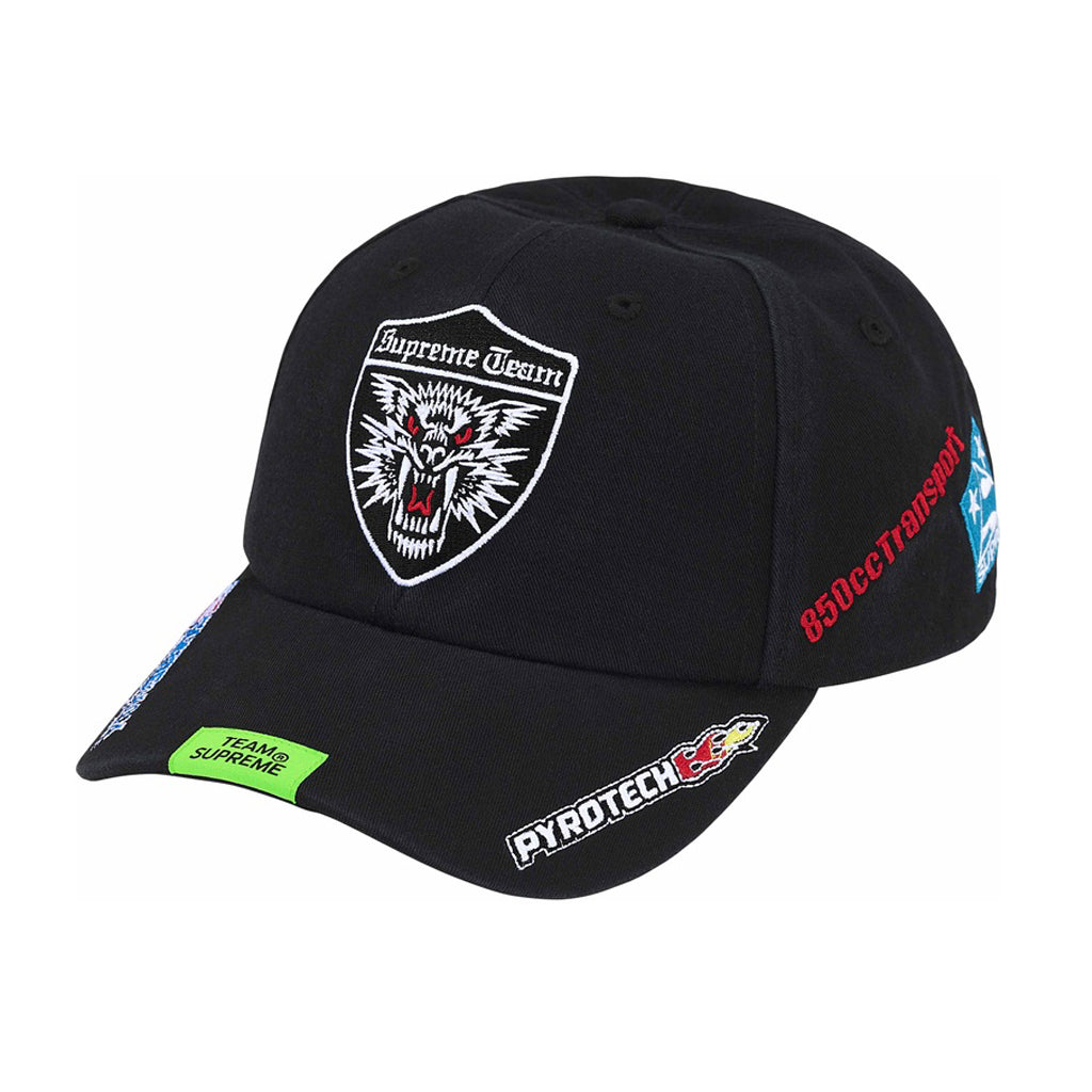 Supreme Racing Team 6 panel cap - Black Front Australia New Zealand