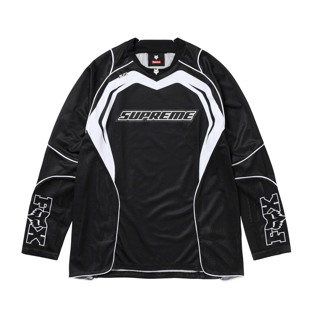 Supreme x Fox Racing Moto Jersey – Black FRONT | Australia New Zealand