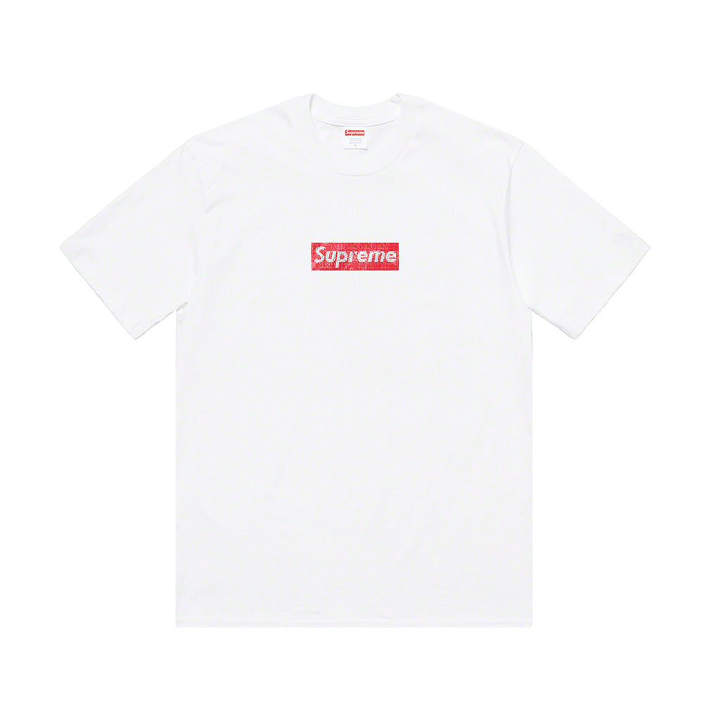 Supreme x Swarovski Box Logo Tee - White | Australia New Zealand