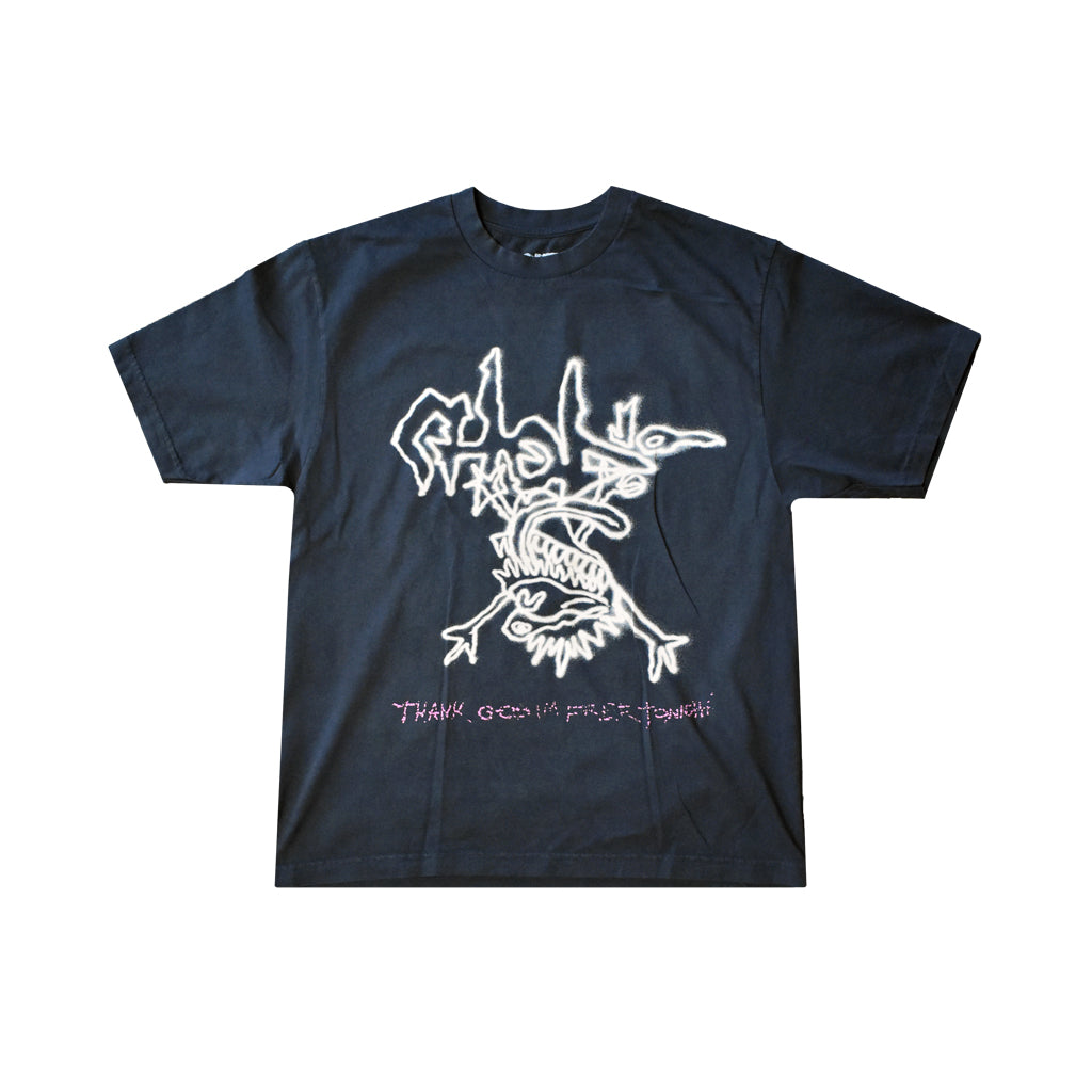 Travis Scott Circus Maximus Australian Tour 2024 Tee - Thank God I'm Free Tonight FRONT | Australia New Zealand