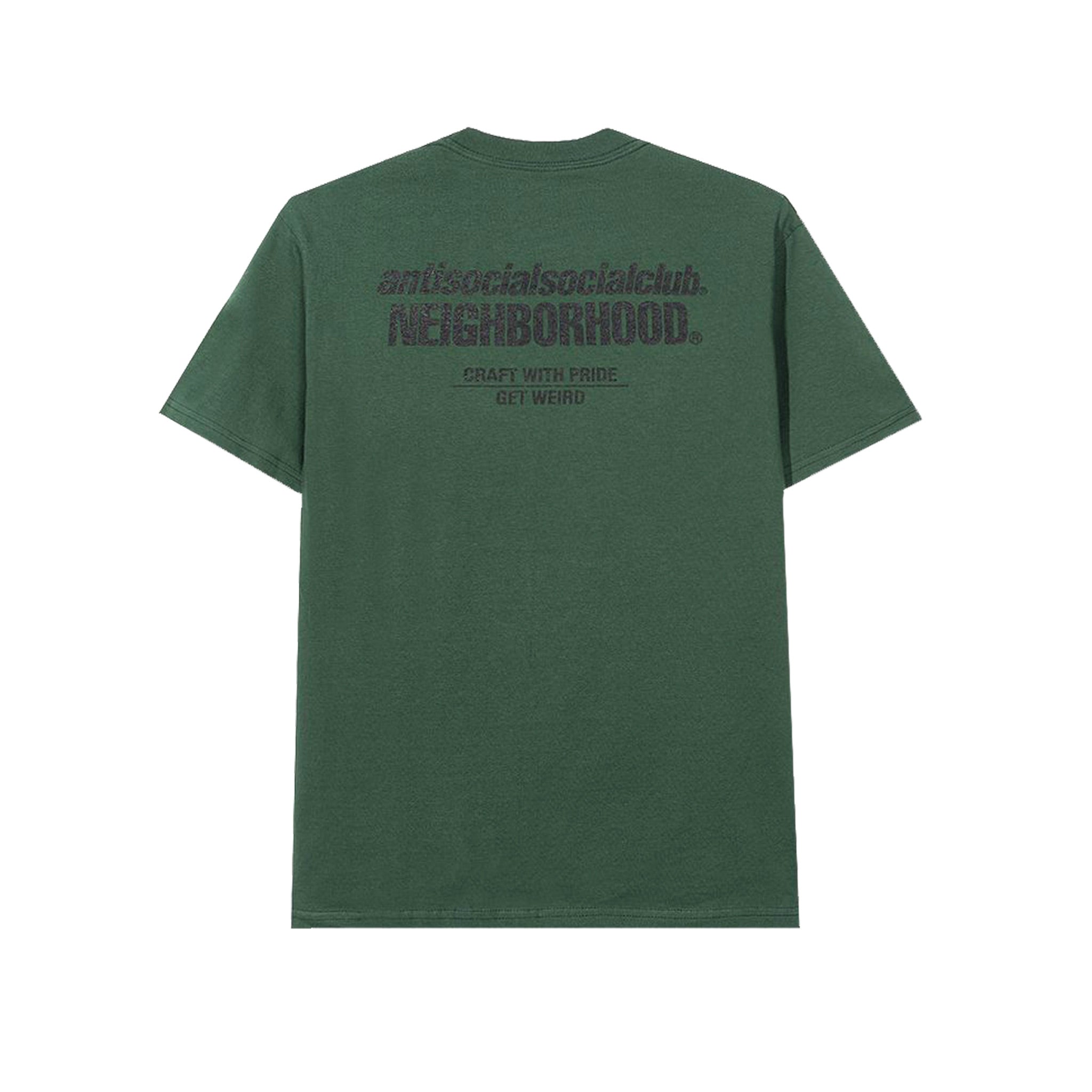 ASSC Anti Social Social x Neighborhood Cambered Green - T Shirt BACK | Australia New Zealand