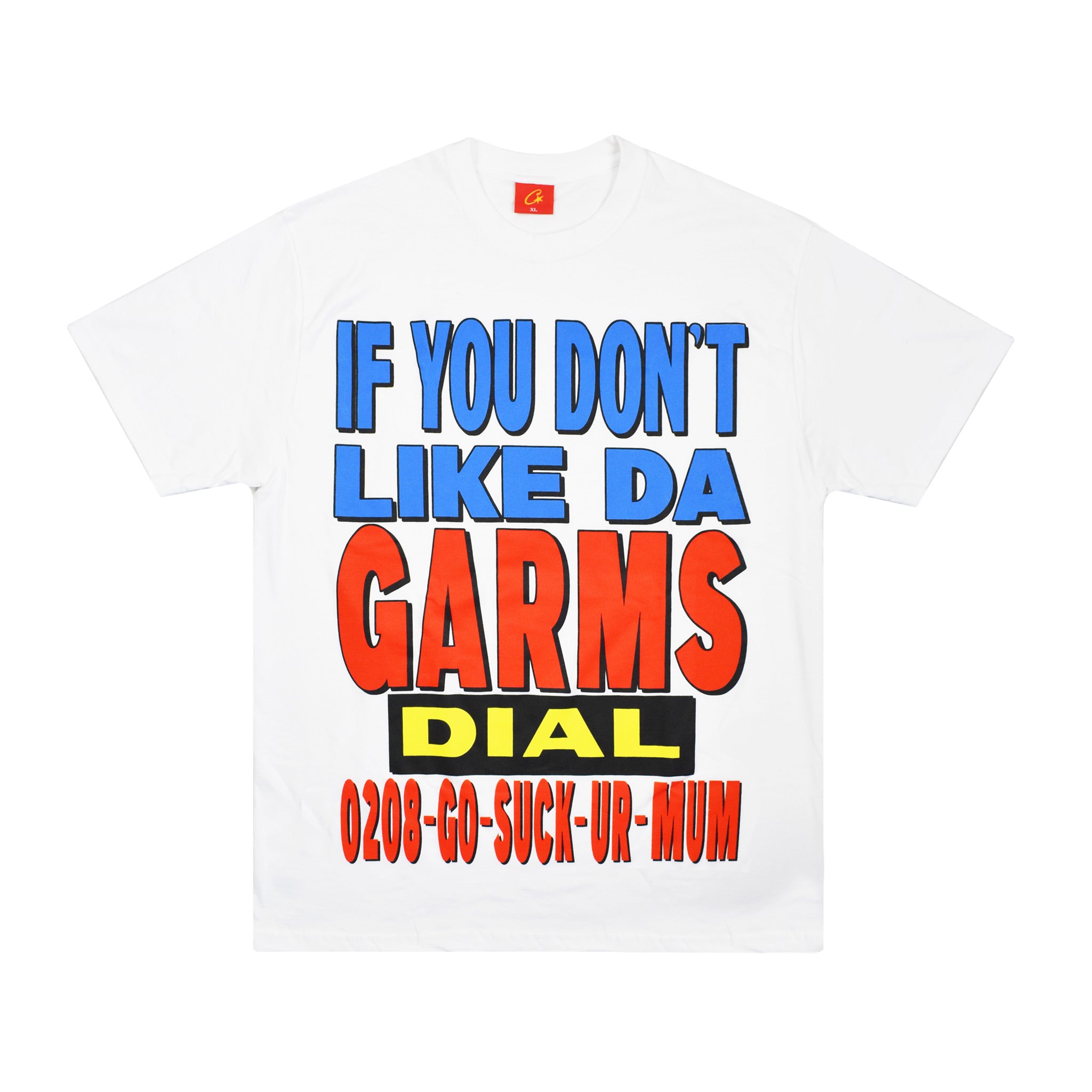 Corteiz 0208-GO-SUCK-UR-MUM Tee – White | Australia New Zealand