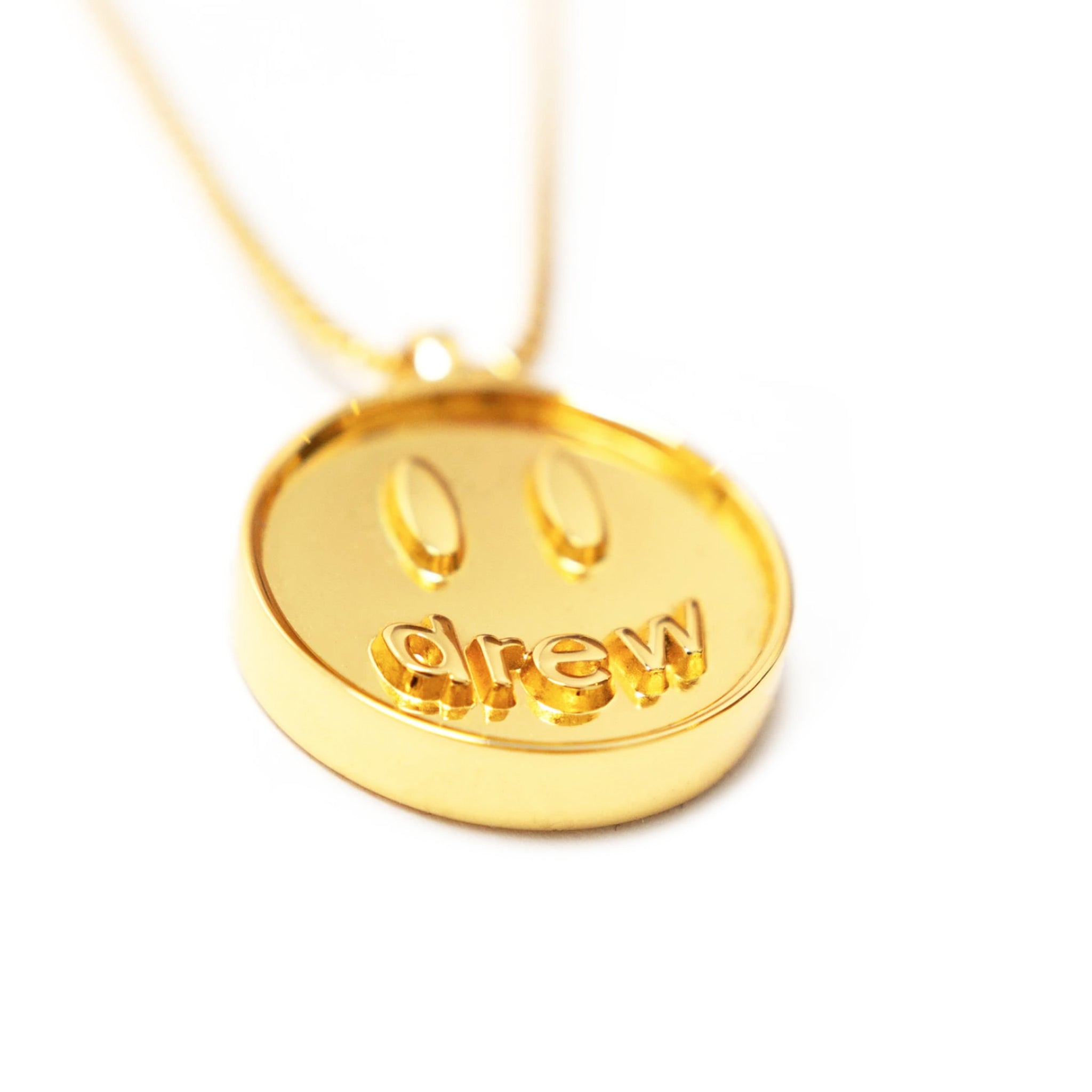 Drew House Mascot Pendant Necklace - 24k Gold Plated | Australia New Zealand CLOSE UP