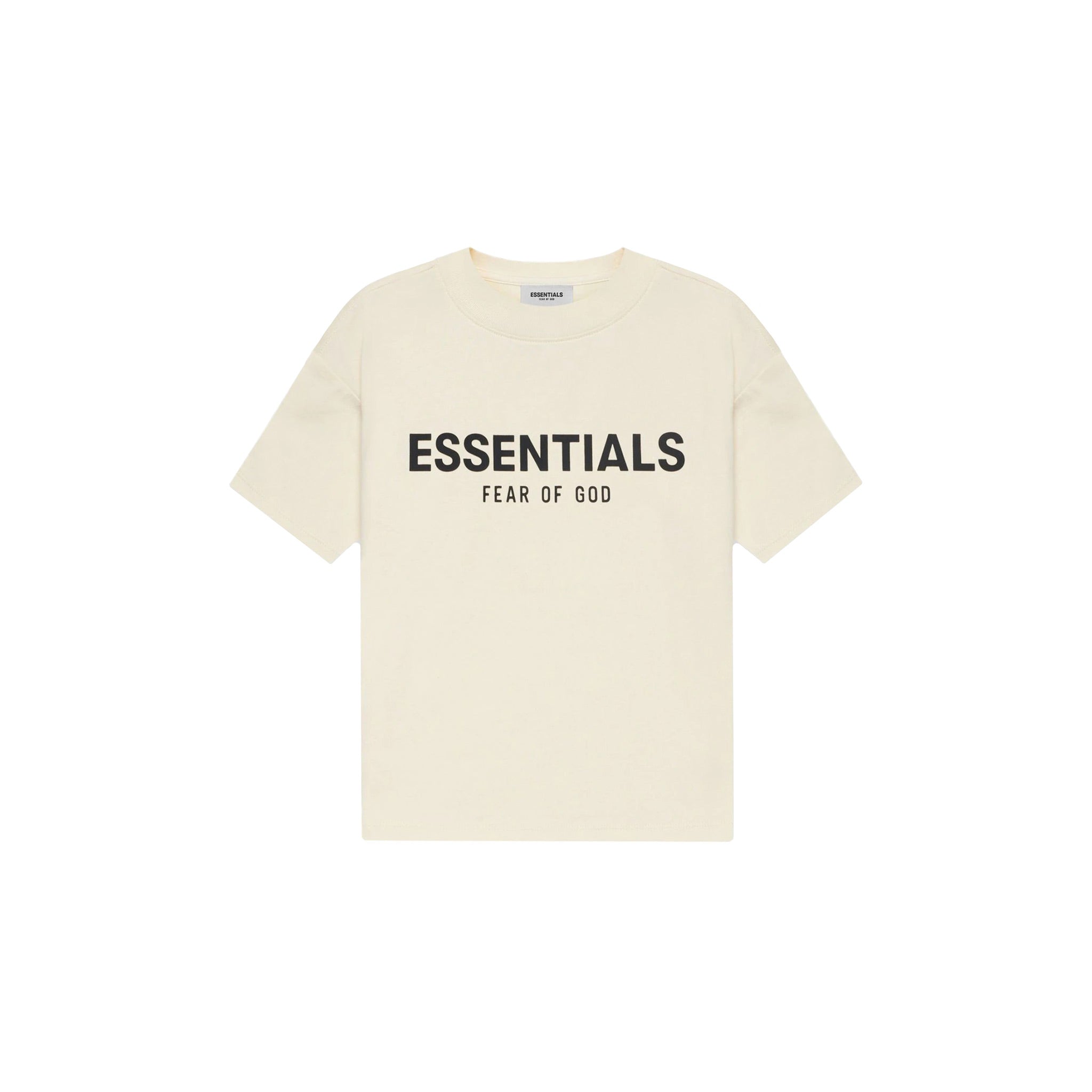 Fear Of God Essentials Kids Tee SS21 - Cream/ Buttercream FRONT | Australia New Zealand