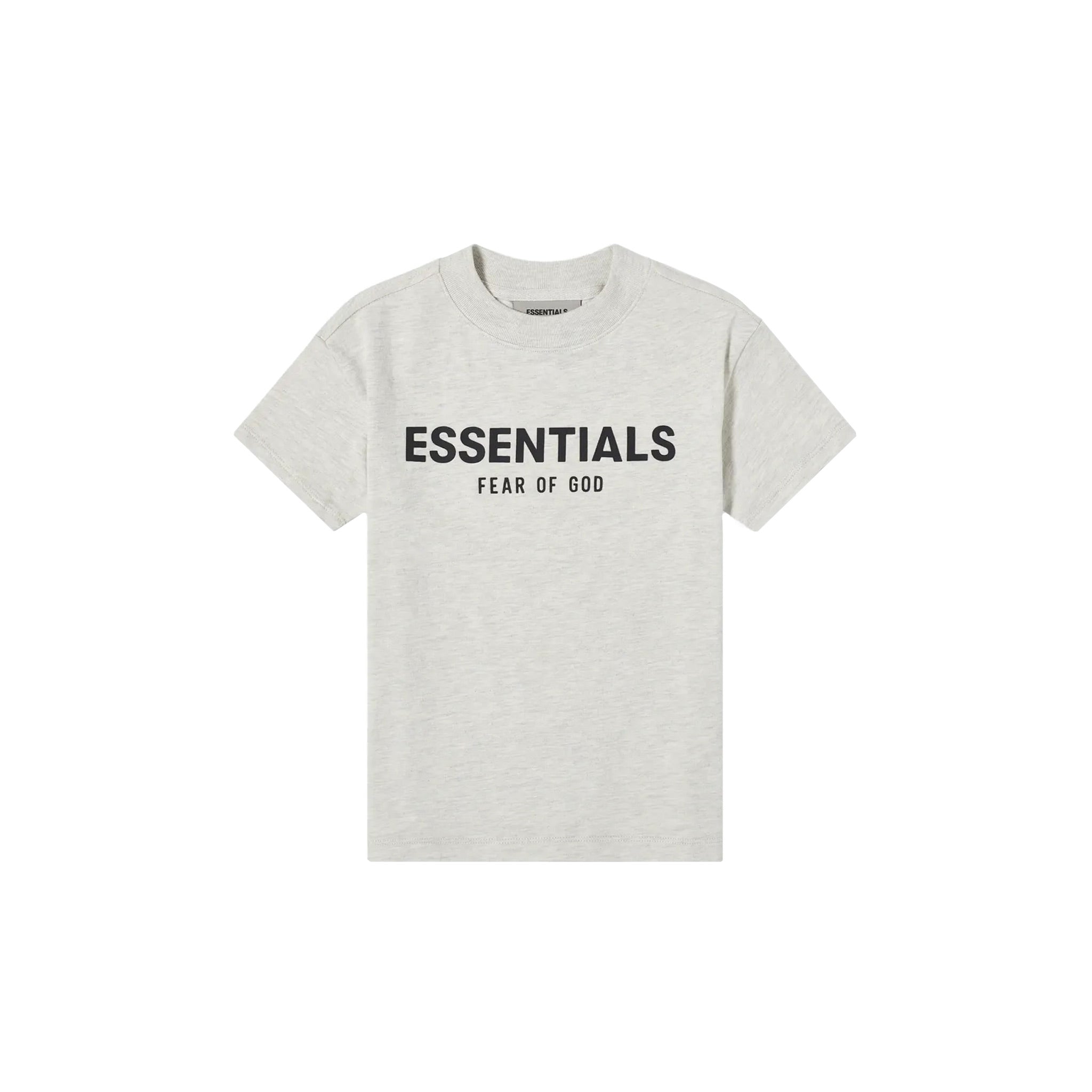 Fear Of God Essentials Kids Tee SS21 - Oatmeal Heather FRONT | Australia New Zealand