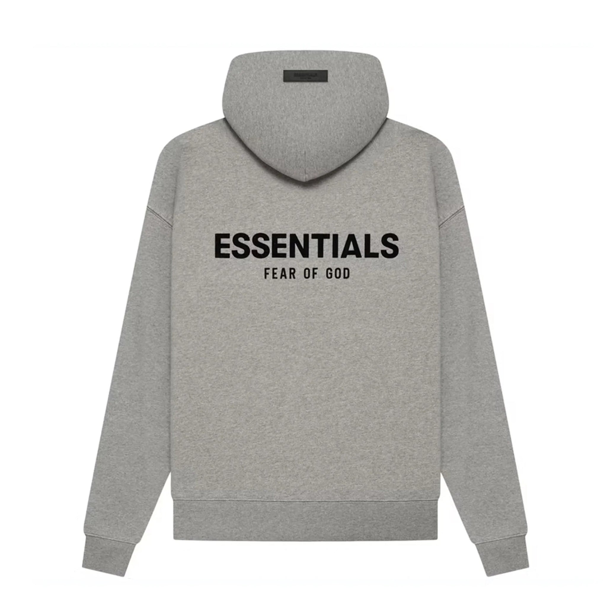 Fear Of God Essentials Hoodie SS22 - Dark Oatmeal Heather BACK | Australia New Zealand