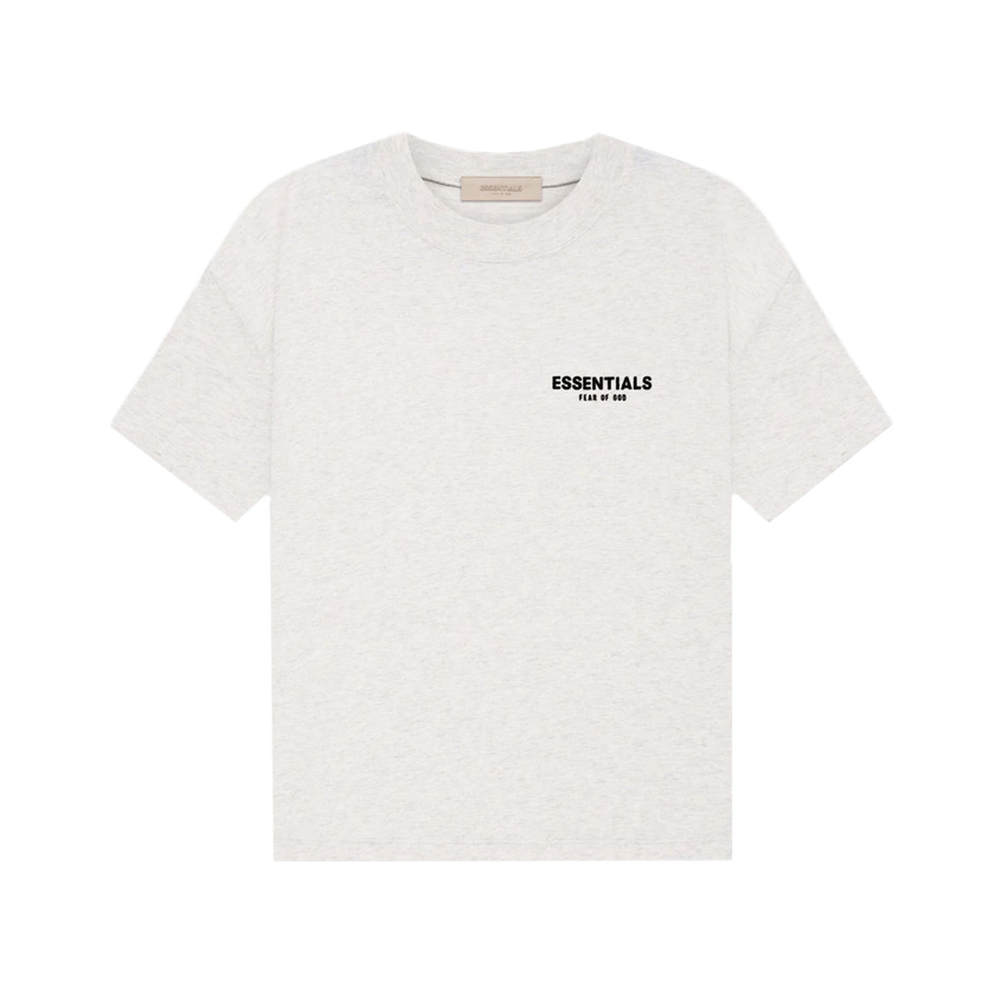 Fear Of God Essentials Tee SS22 - Light Oatmeal Heather FRONT | Australia New Zealand