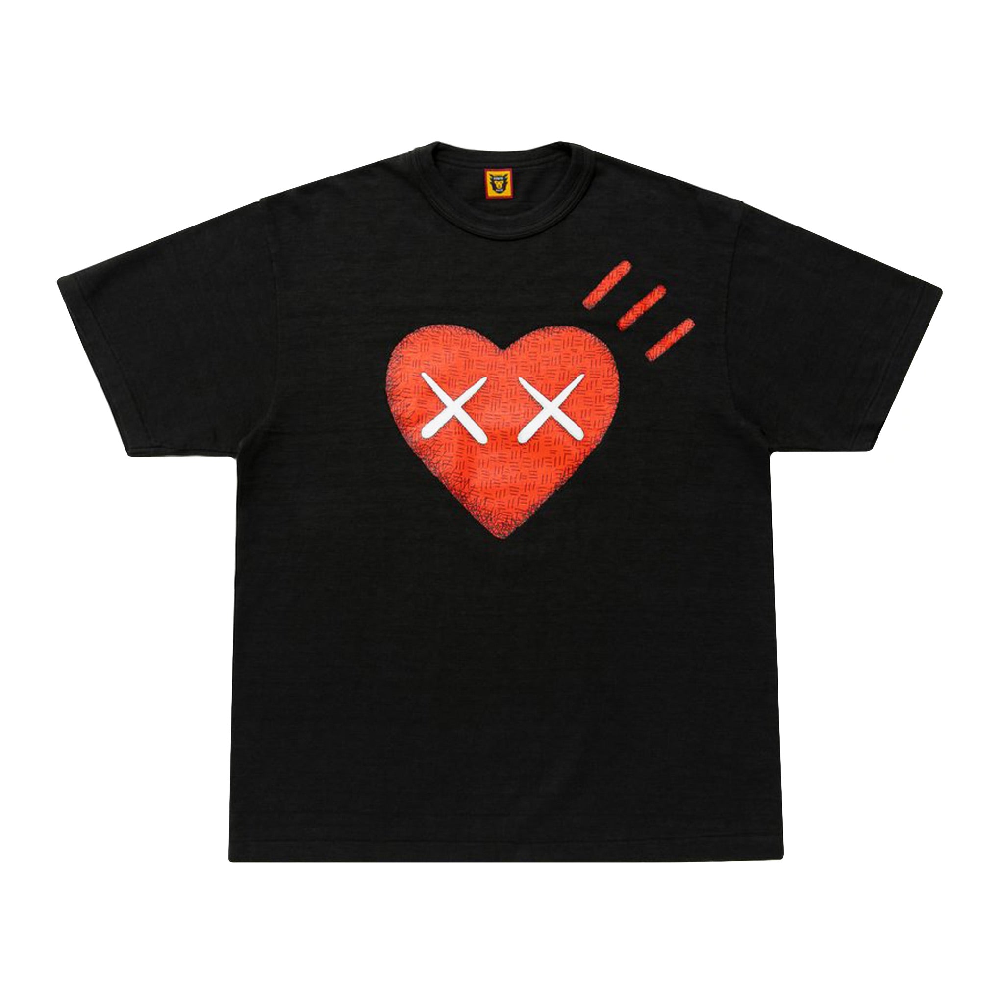 Human Made x Kaws #6 Hearts Tee - Black | Australia New Zealand