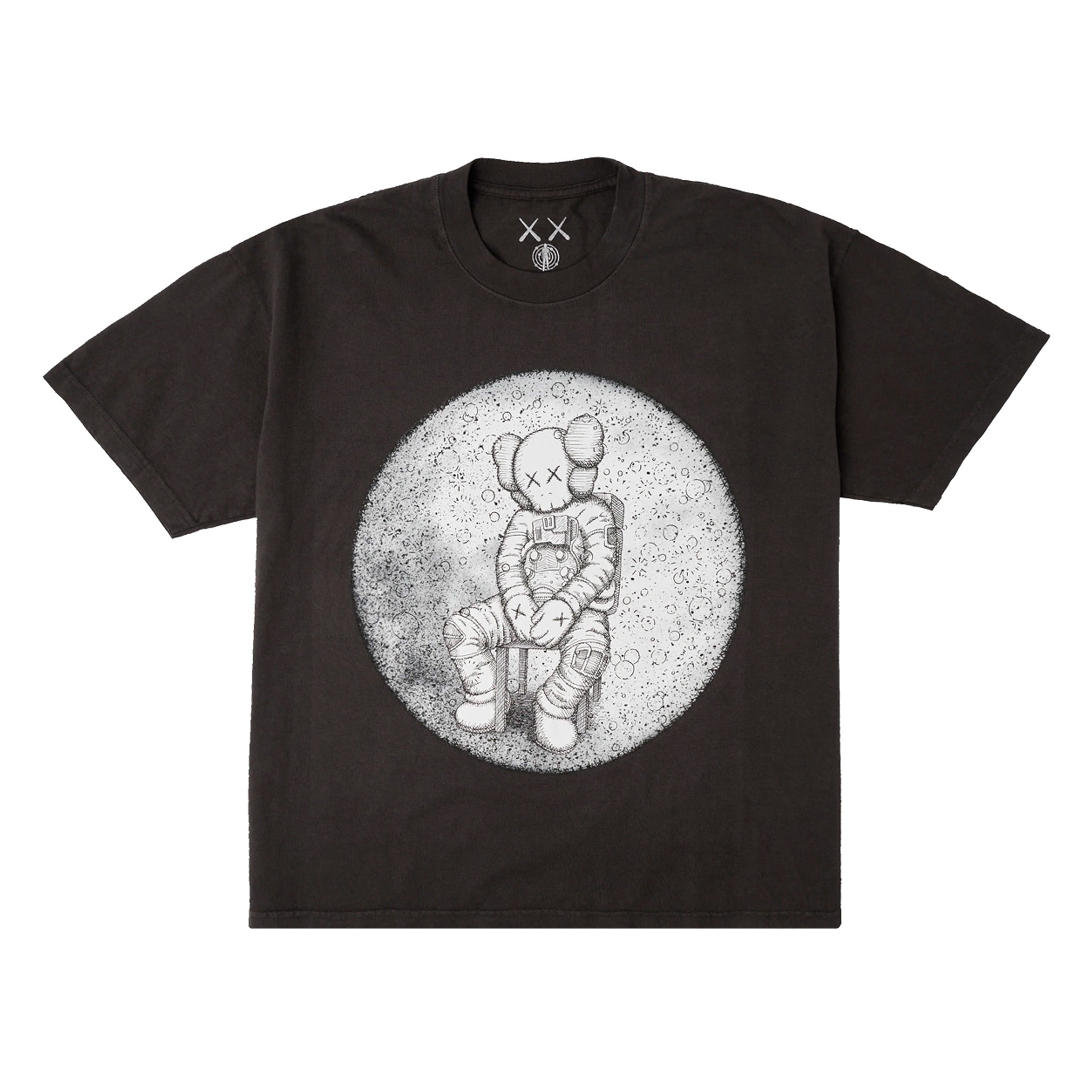 Kid Cudi x KAWS Moon Tee - Charcoal | Australia New Zealand FRONT