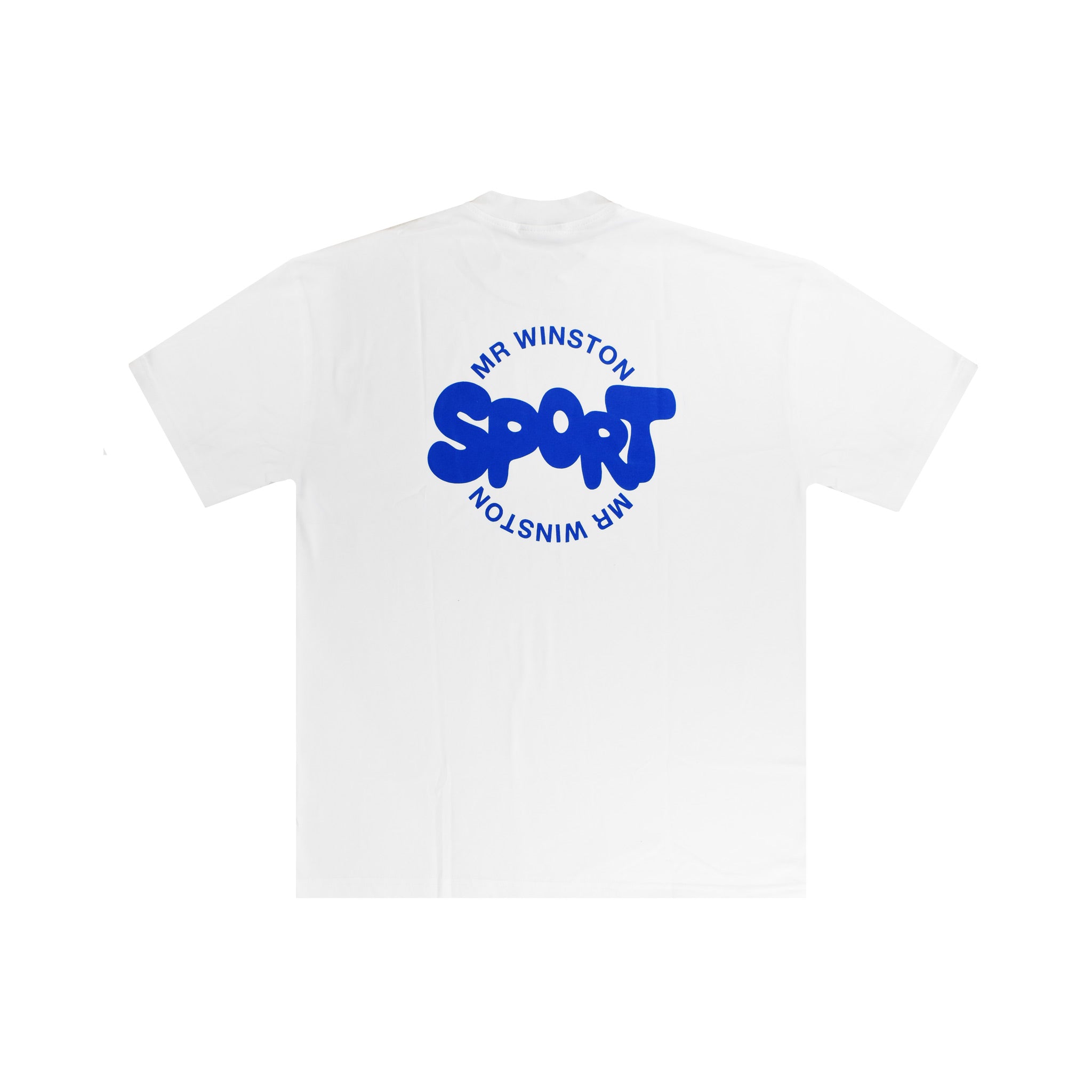 Mr Winston Co. Boyfriend Tee - White/ Royal Blue BACK | Australia New Zealand