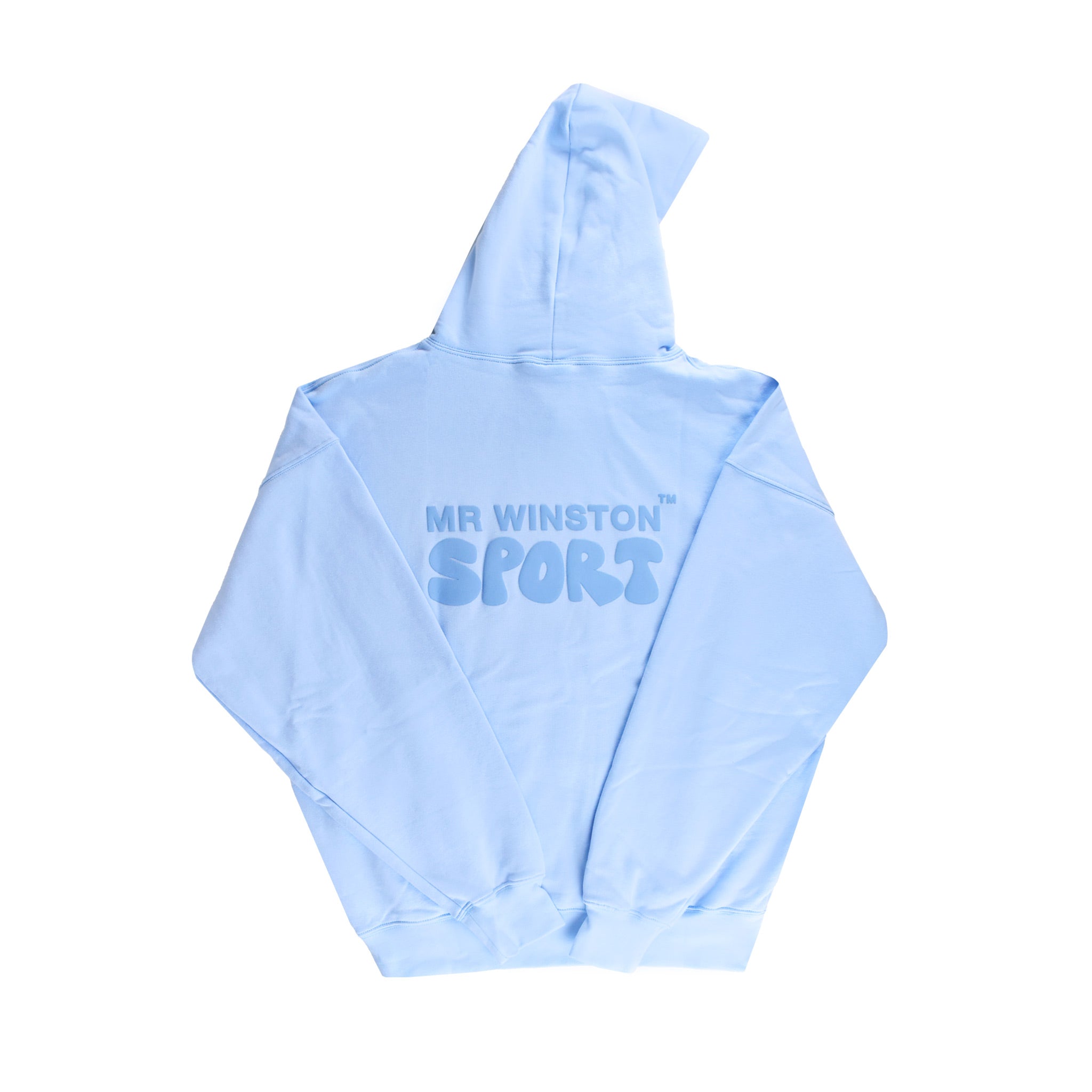 Mr Winston Co. Puff Hooded Sweat - Vintage Blue BACK | Australia New Zealand