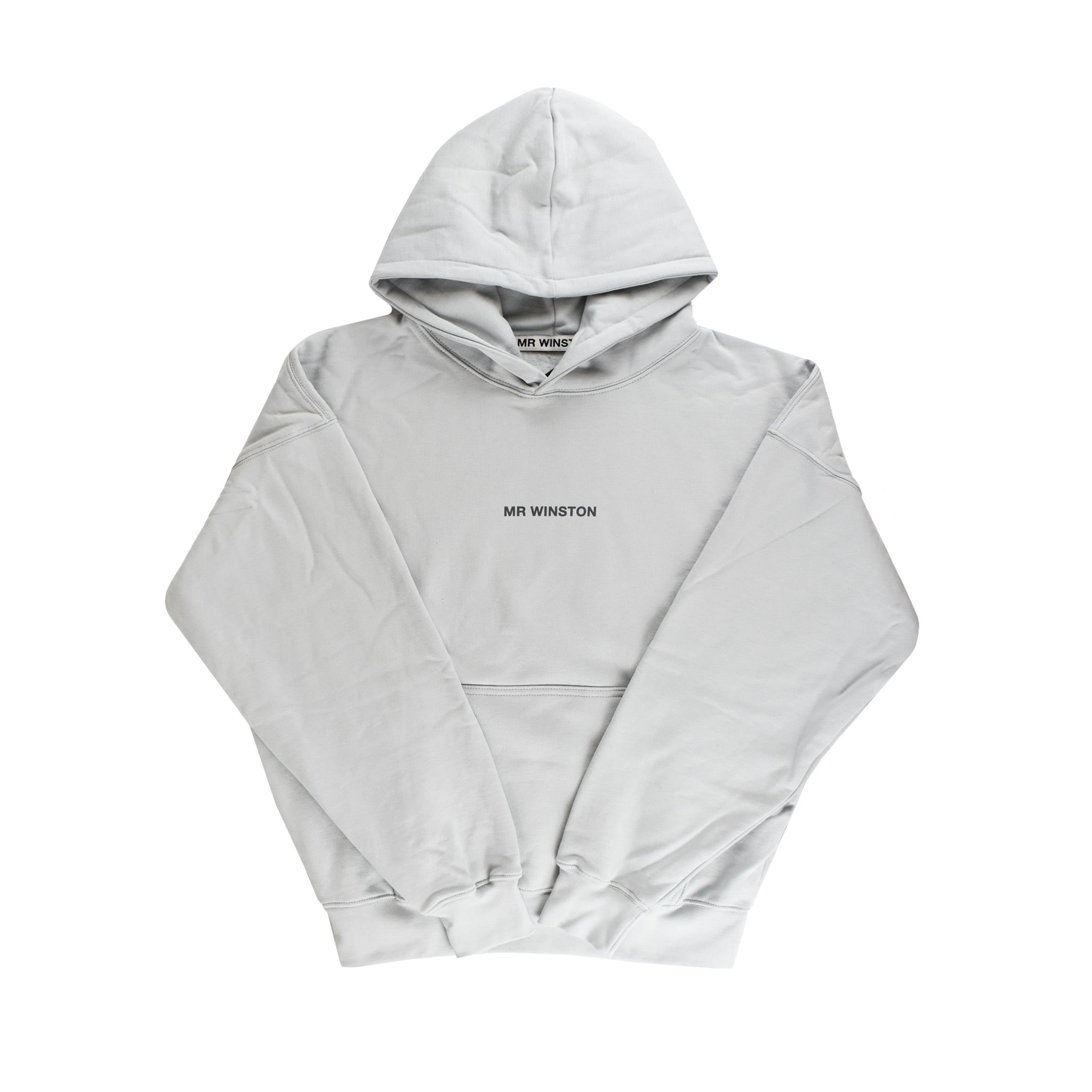 Mr Winston Co. Puff Hooded Sweat - Soft Grey FRONT | Australia New Zealand