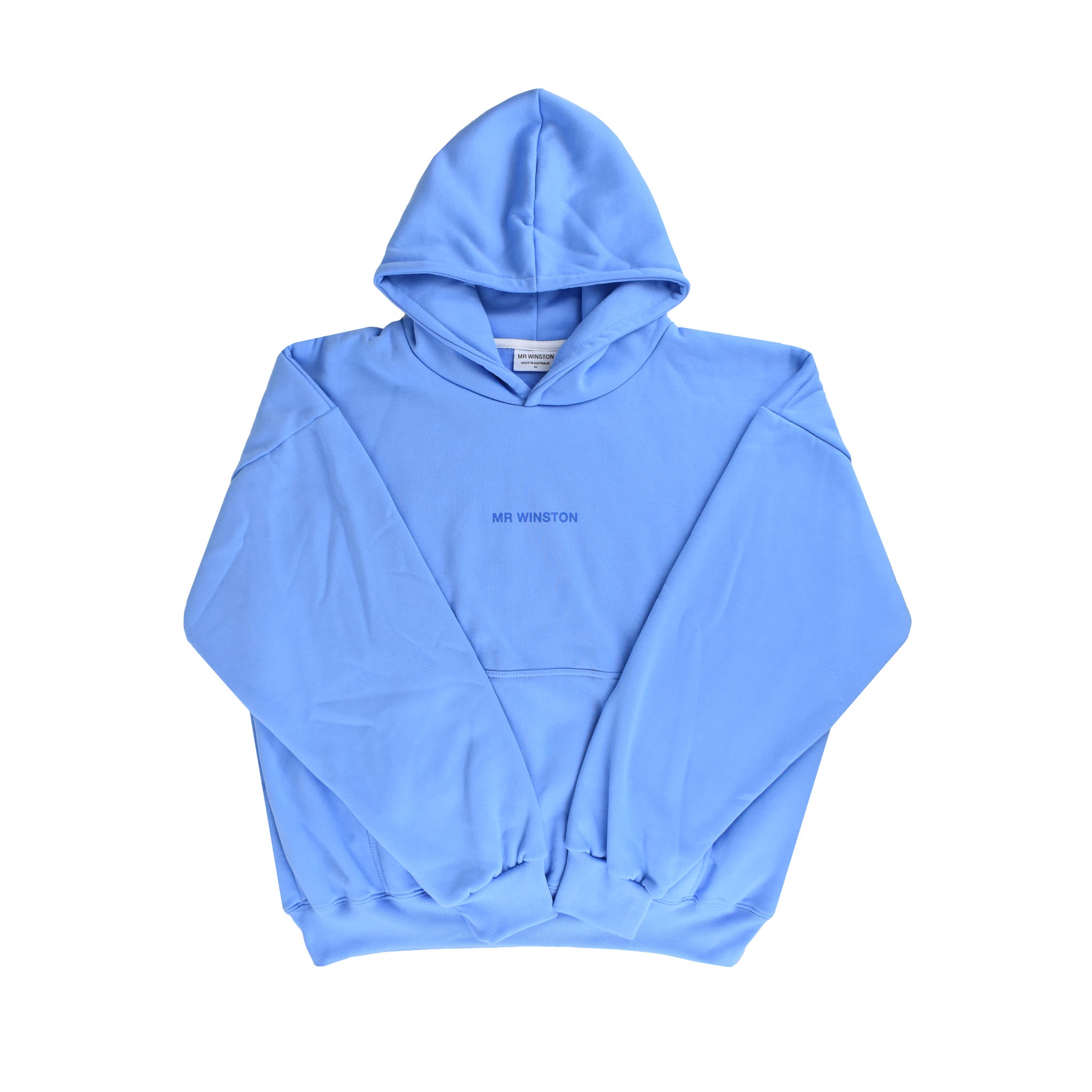 Mr Winston Co. Vintage Puff Hooded Sweat - Blueberry Front | Australia New Zealand