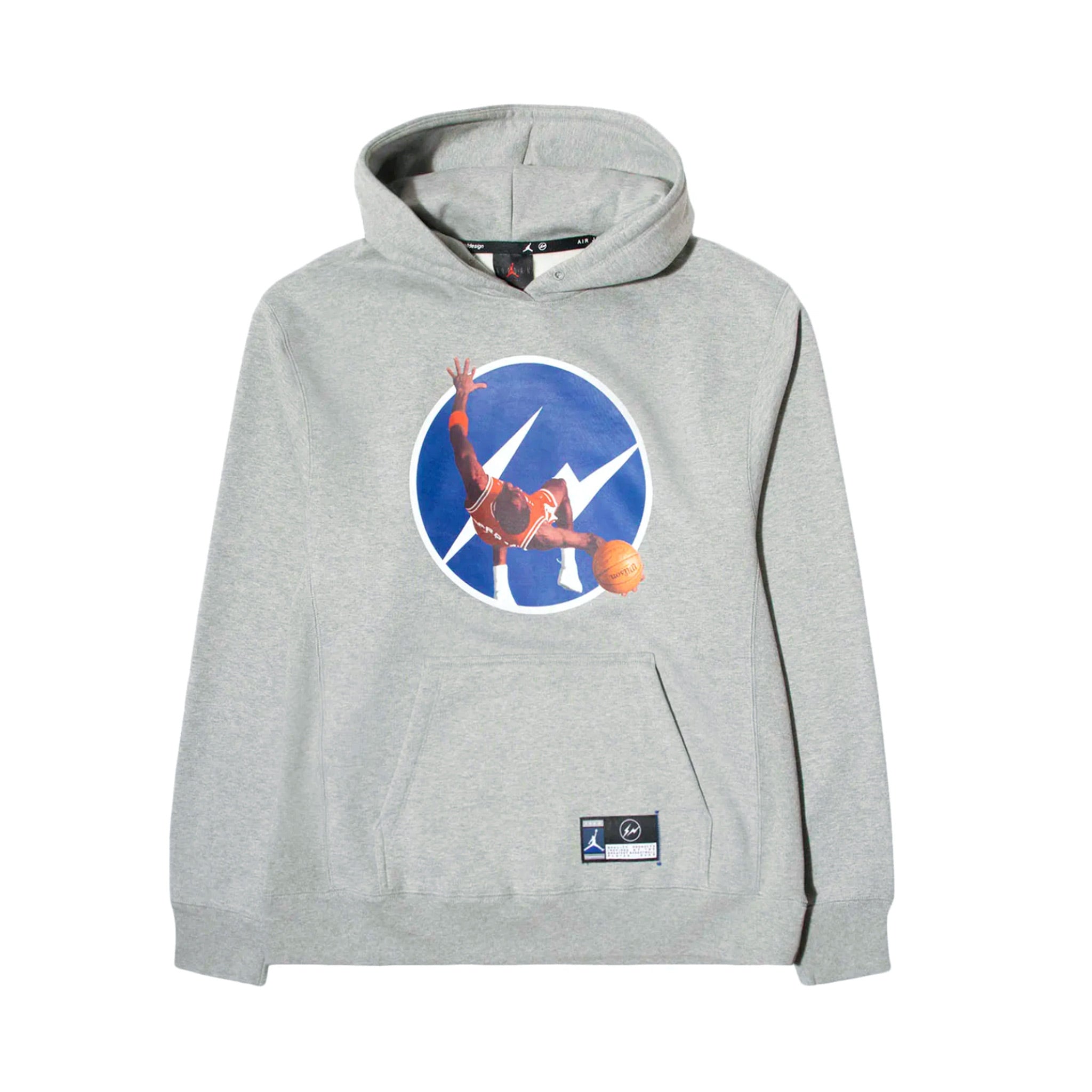Nike Air Jordan x Fragment Image Pullover Hoodie - Dark Grey Heather | Australia New Zealand