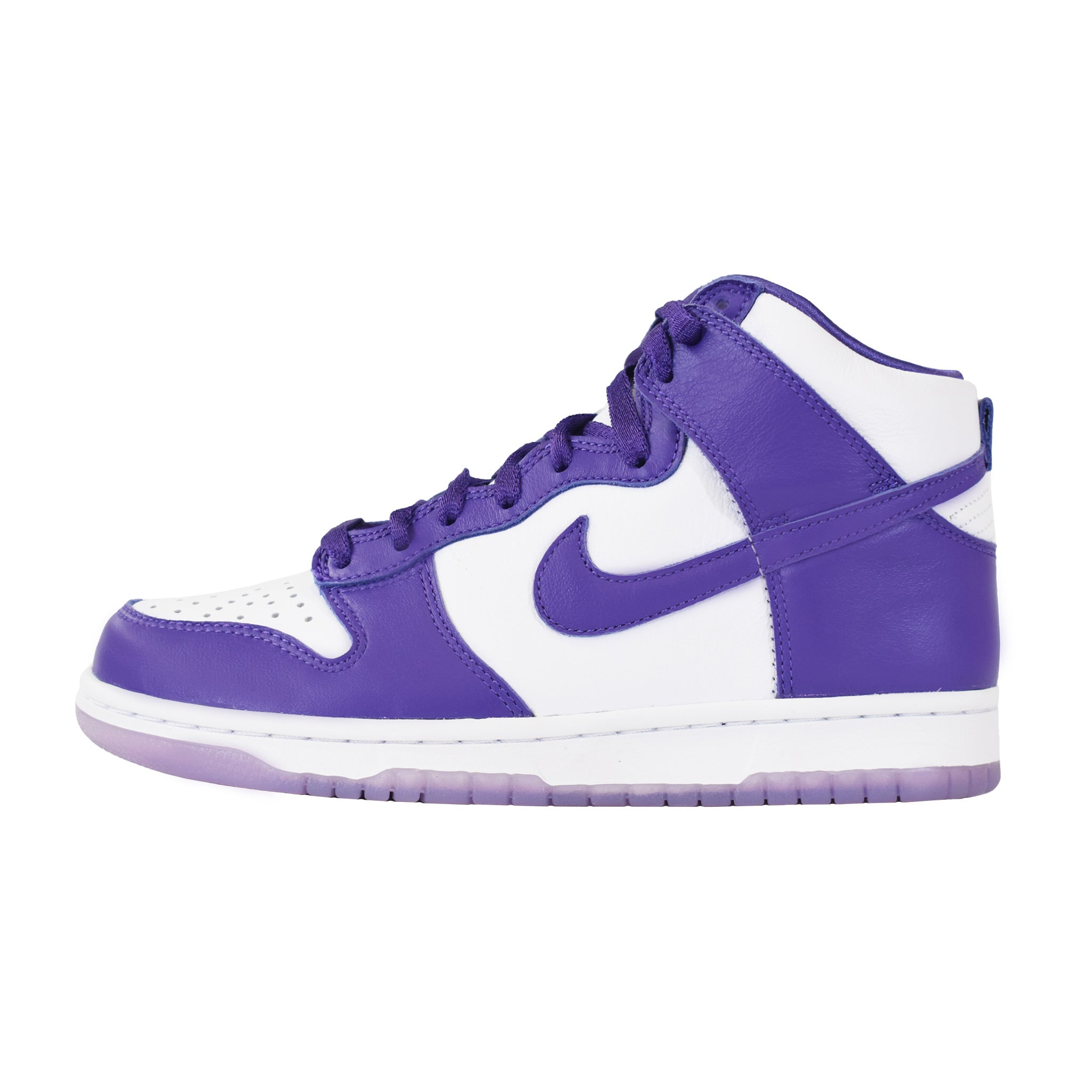 Purple nike dunks high tops best sale