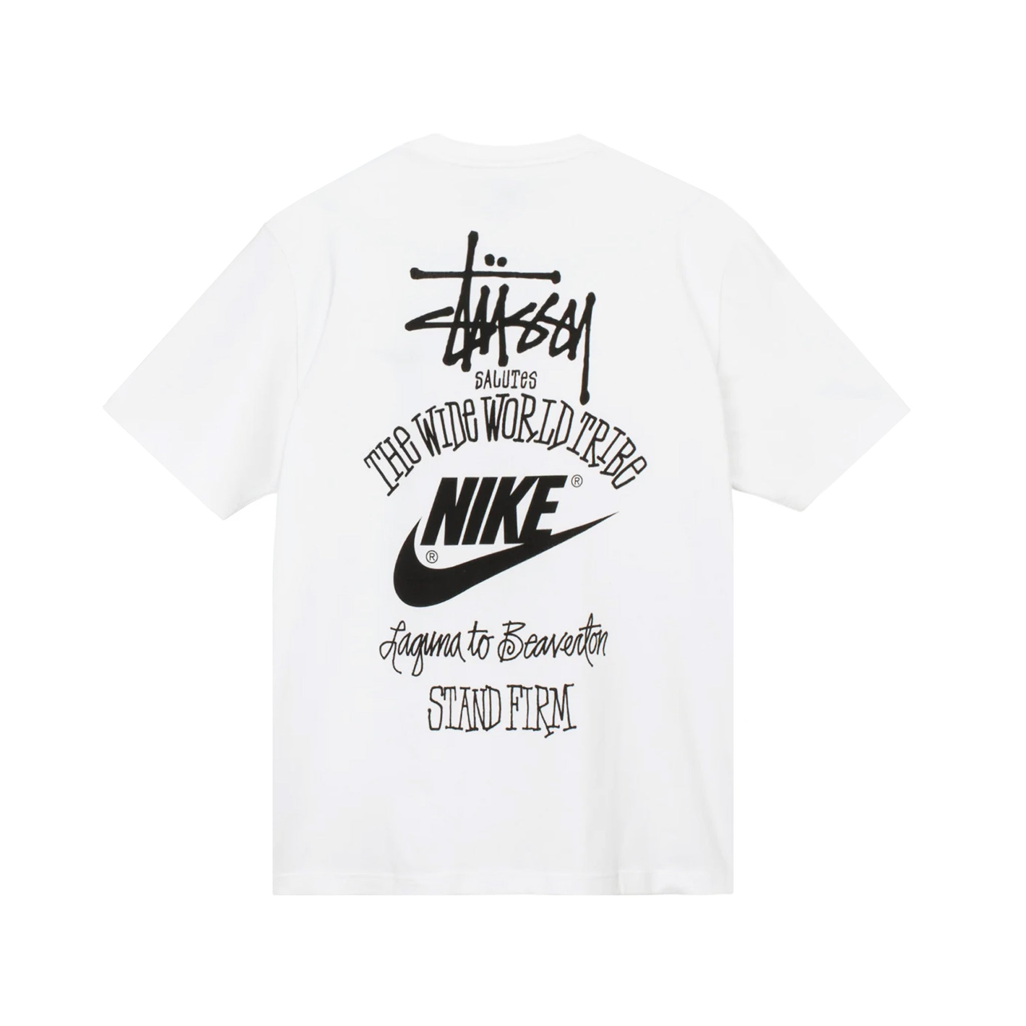 Nike x Stussy The Worldwide Tribe Tee - White | Australia New Zealand BACK