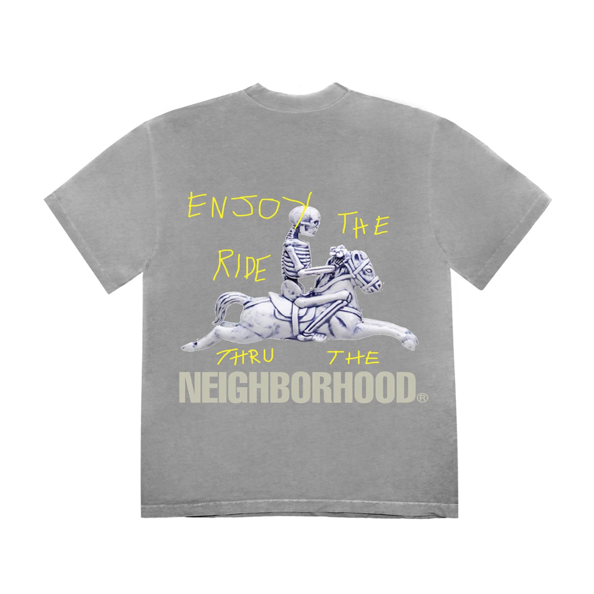 Travis Scott x Cactus Jack x Neighborhood Carousel Back T-Shirt - Grey Wash | Australia New Zealand