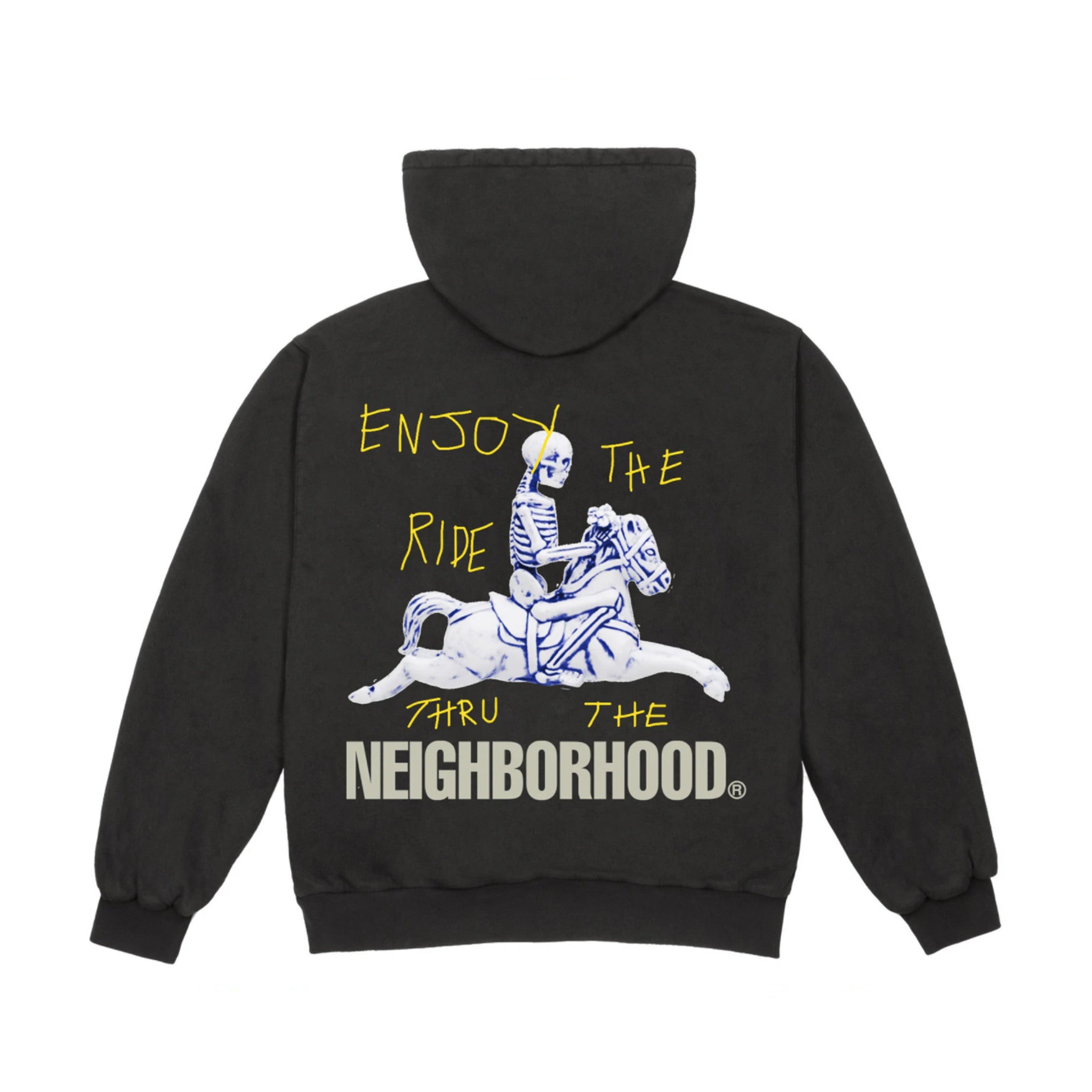 Travis Scott x Cactus Jack x Neighborhood Carousel BACK Zip Up Hoodie - Black | Australia New Zealand