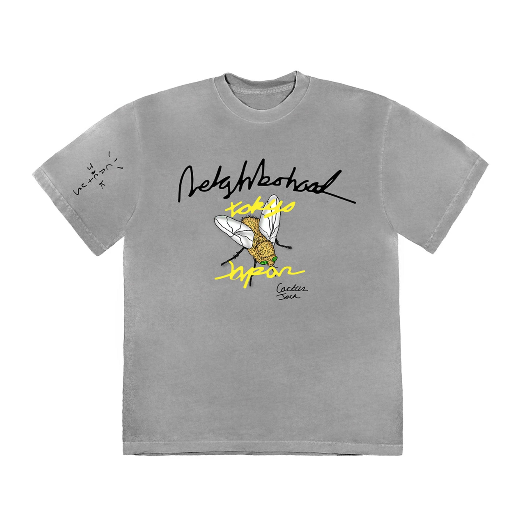 Travis Scott x Cactus Jack x Neighborhood Carousel FRONT T-Shirt - Grey Wash | Australia New Zealand