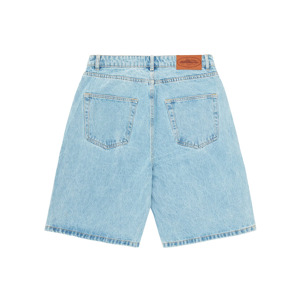 Corteiz Alcatraz Baggy Denim Shorts – Stonewash | Australia New Zealand BACK