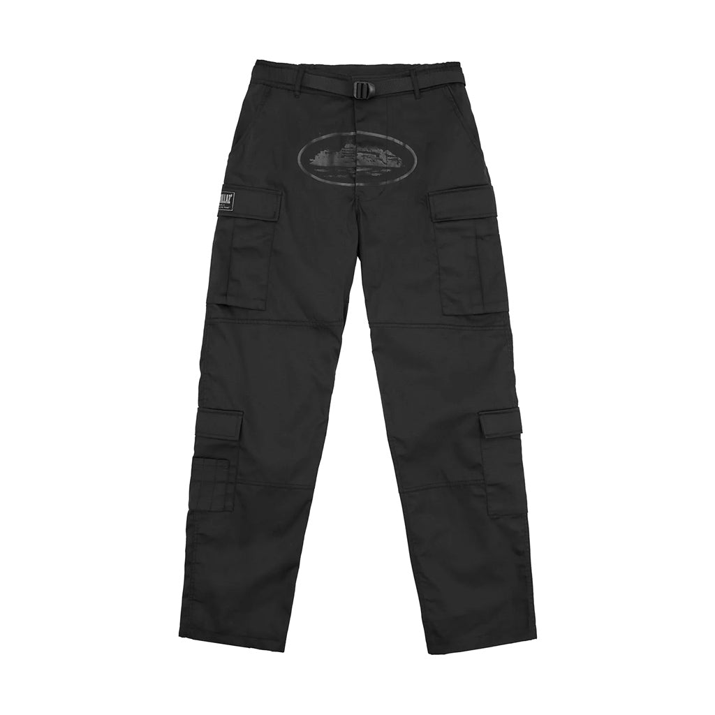 Corteiz Guerillaz Cargo Pants – Black | Australia New Zealand FRONT