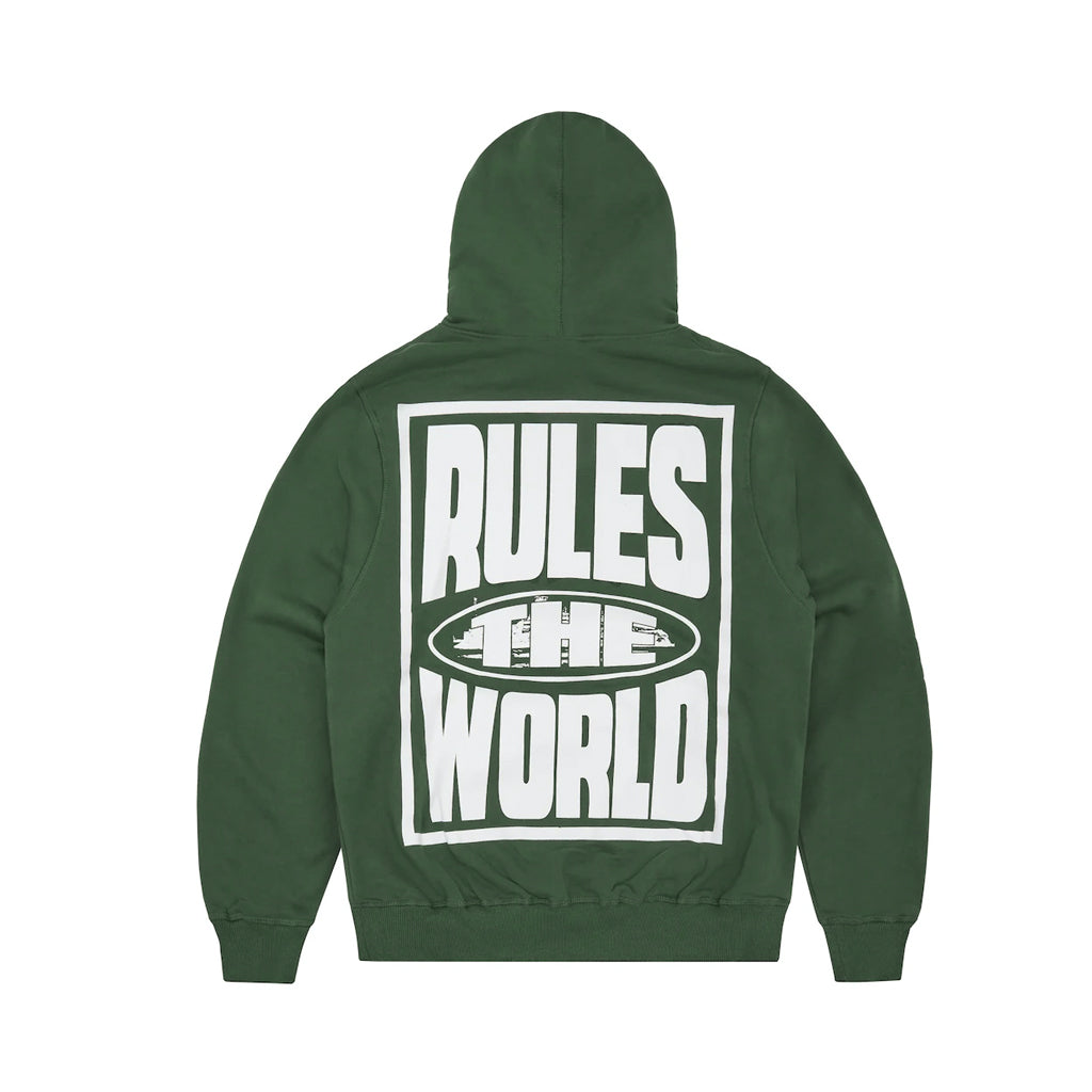 Corteiz RTW Rules The World Hoodie – Forest Green | Australia New Zealand BACK 