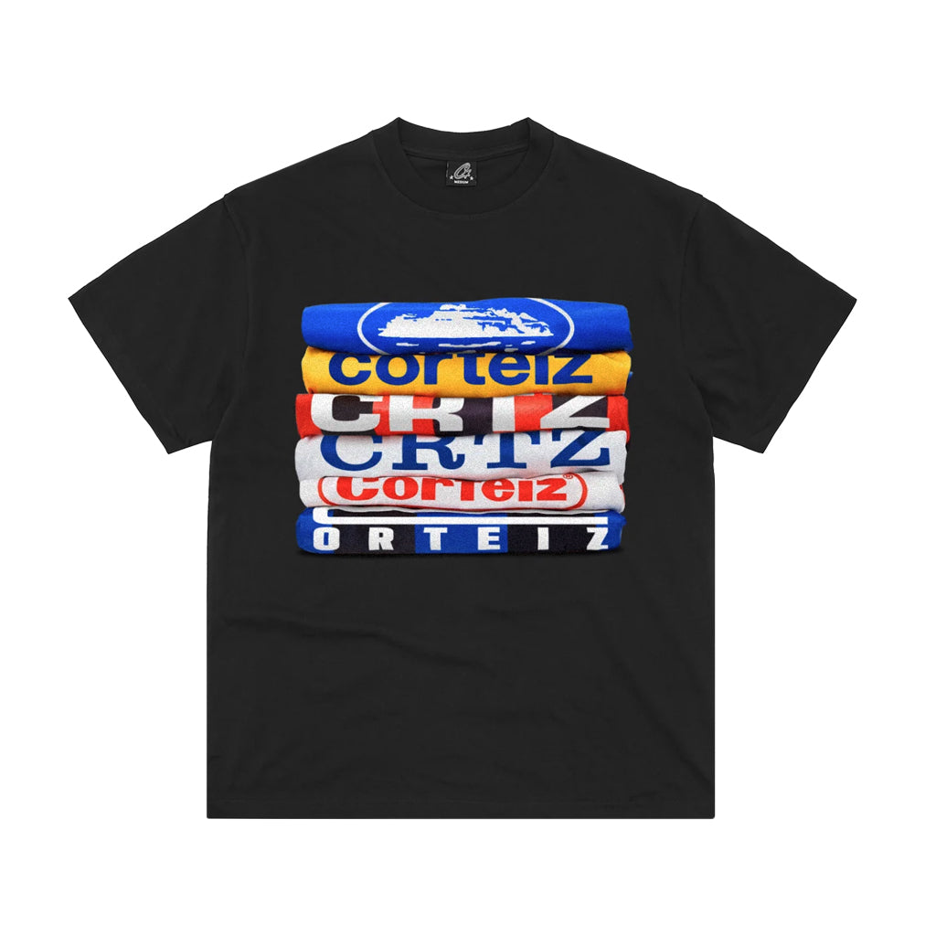 Corteiz T-Shirt Stack Tee – Black | Australia New Zealand 