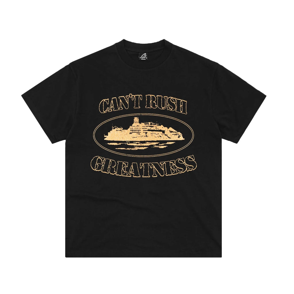 Corteiz x Central Cee Can't Rush Greatness Tee – Black & CD | Australia New Zealand 