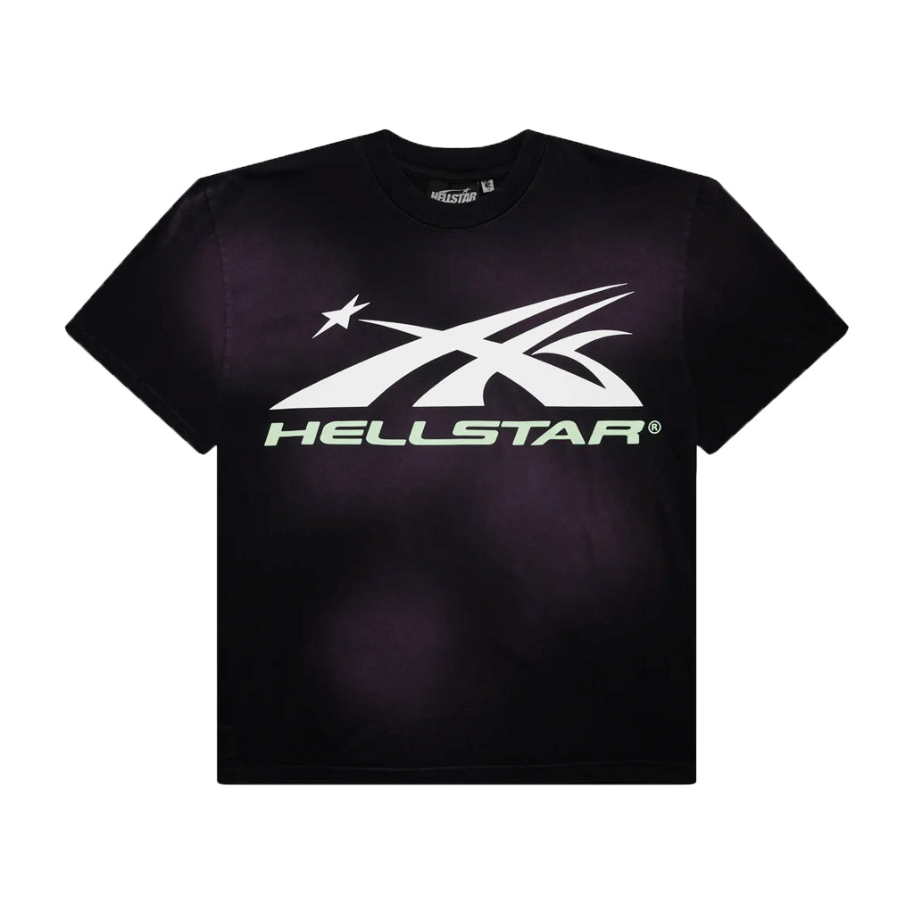 HELLSTAR Glow In The Dark Sports Logo Tee - Purple | Australia New Zealand FRONT 
