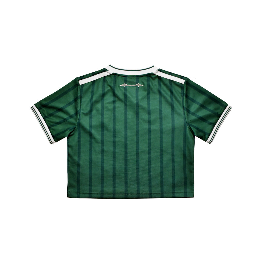 Points Cropped Football Jersey - Green | Australia New Zealand BACK Story Bridge 