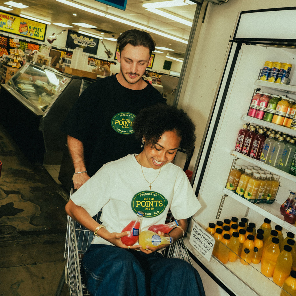 Points Font Tee - White | Australia New Zealand