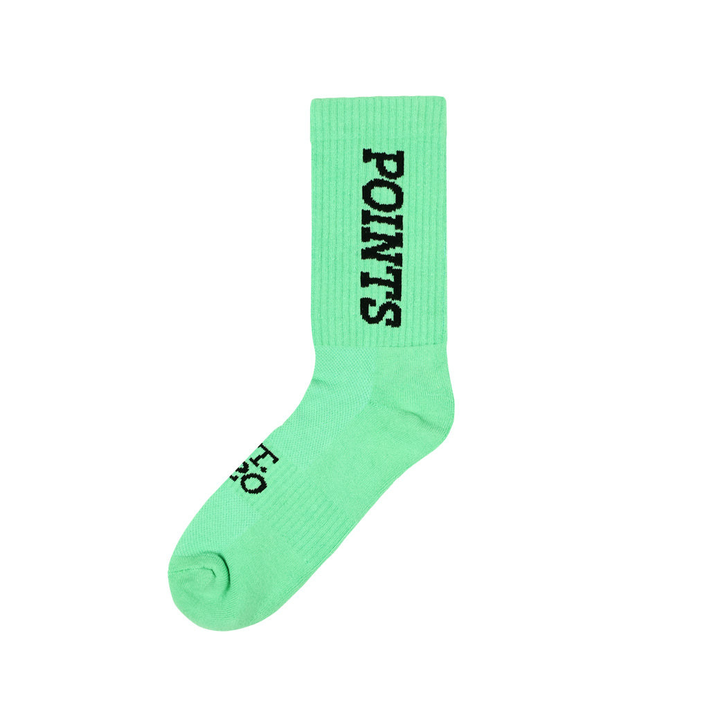 Points Sport Socks [Custom Dyed] - Green Glow